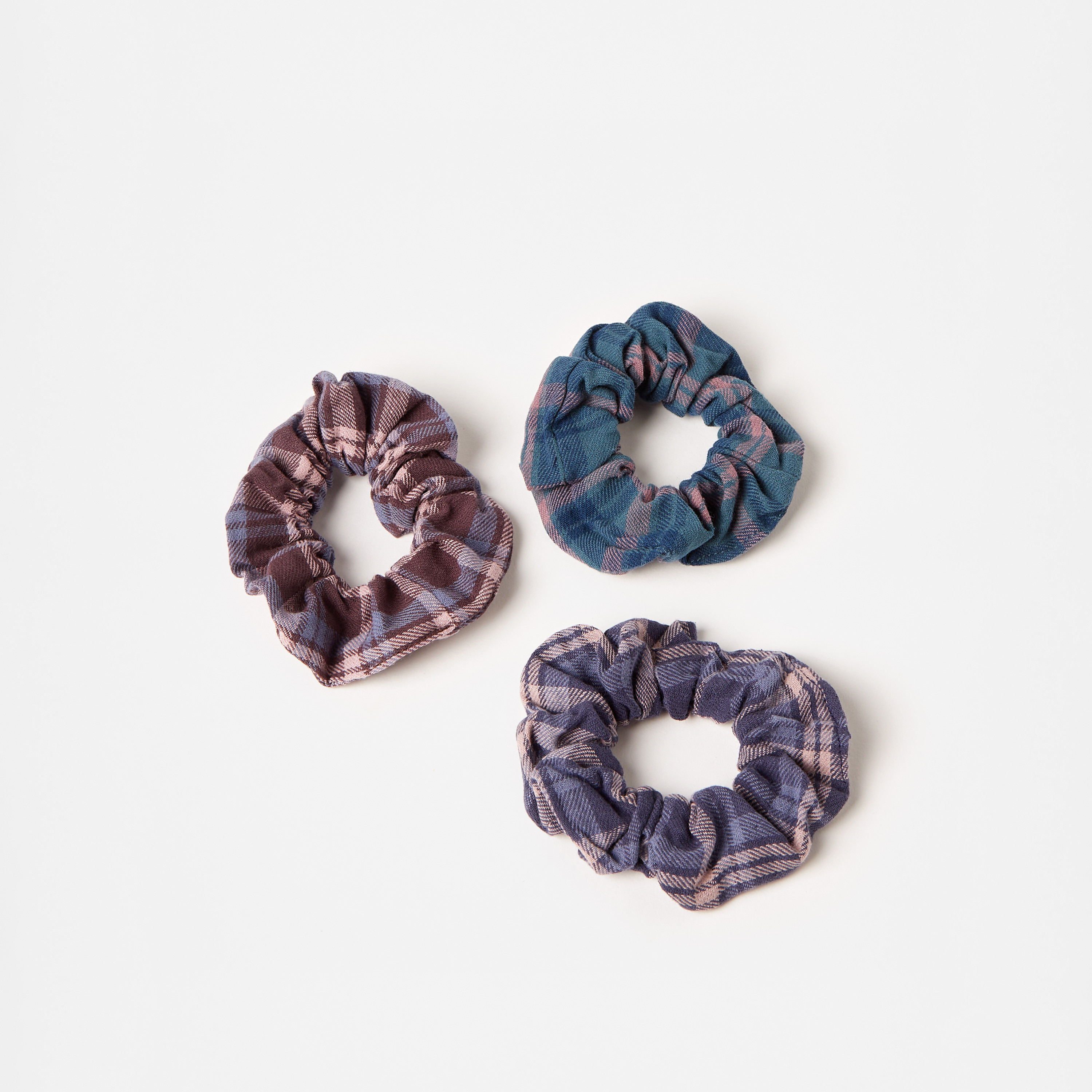 Charmz Checked Scrunchie - Set of 3-girls-accessories-hairaccessories-image-2