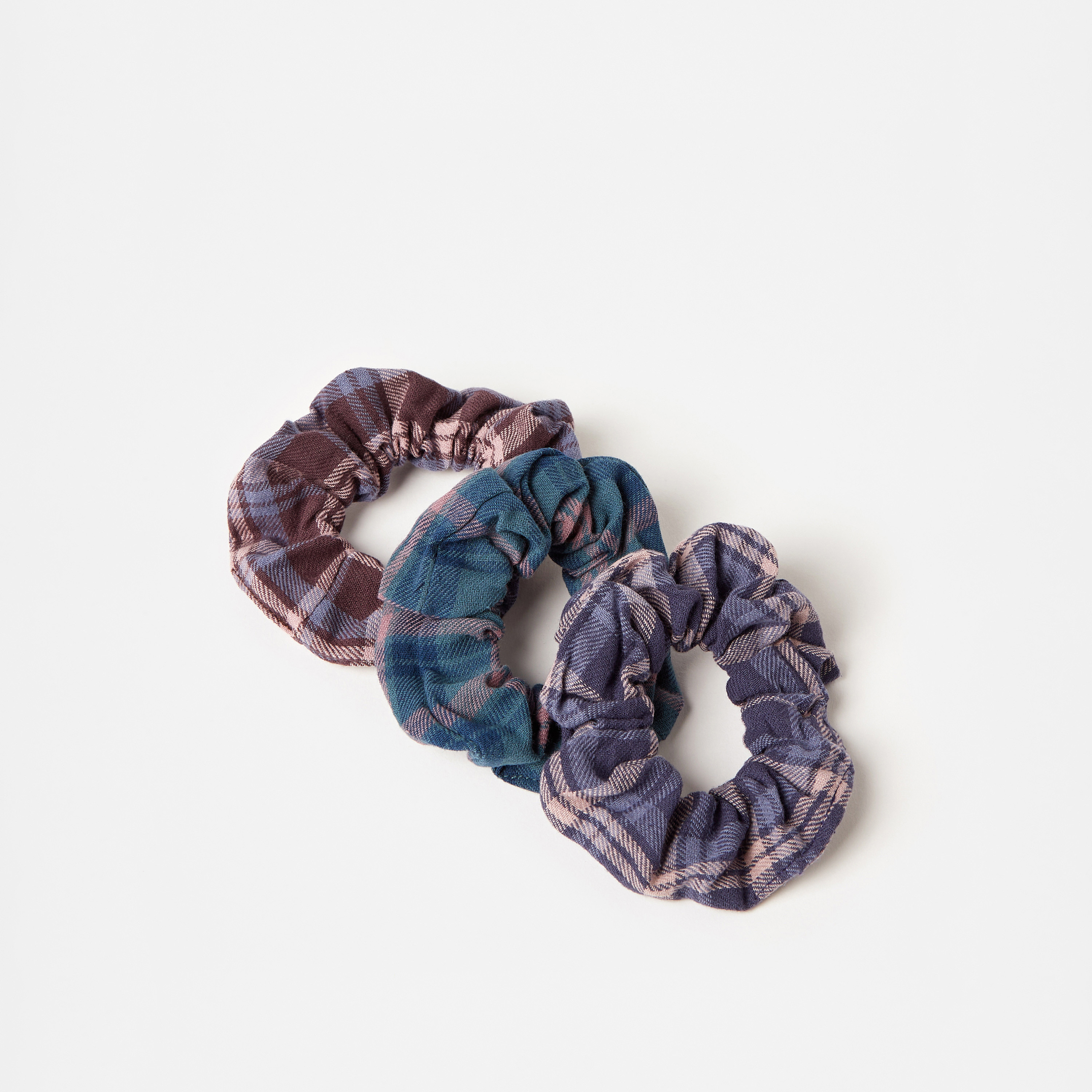 Charmz Checked Scrunchie - Set of 3-girls-accessories-hairaccessories-image-3