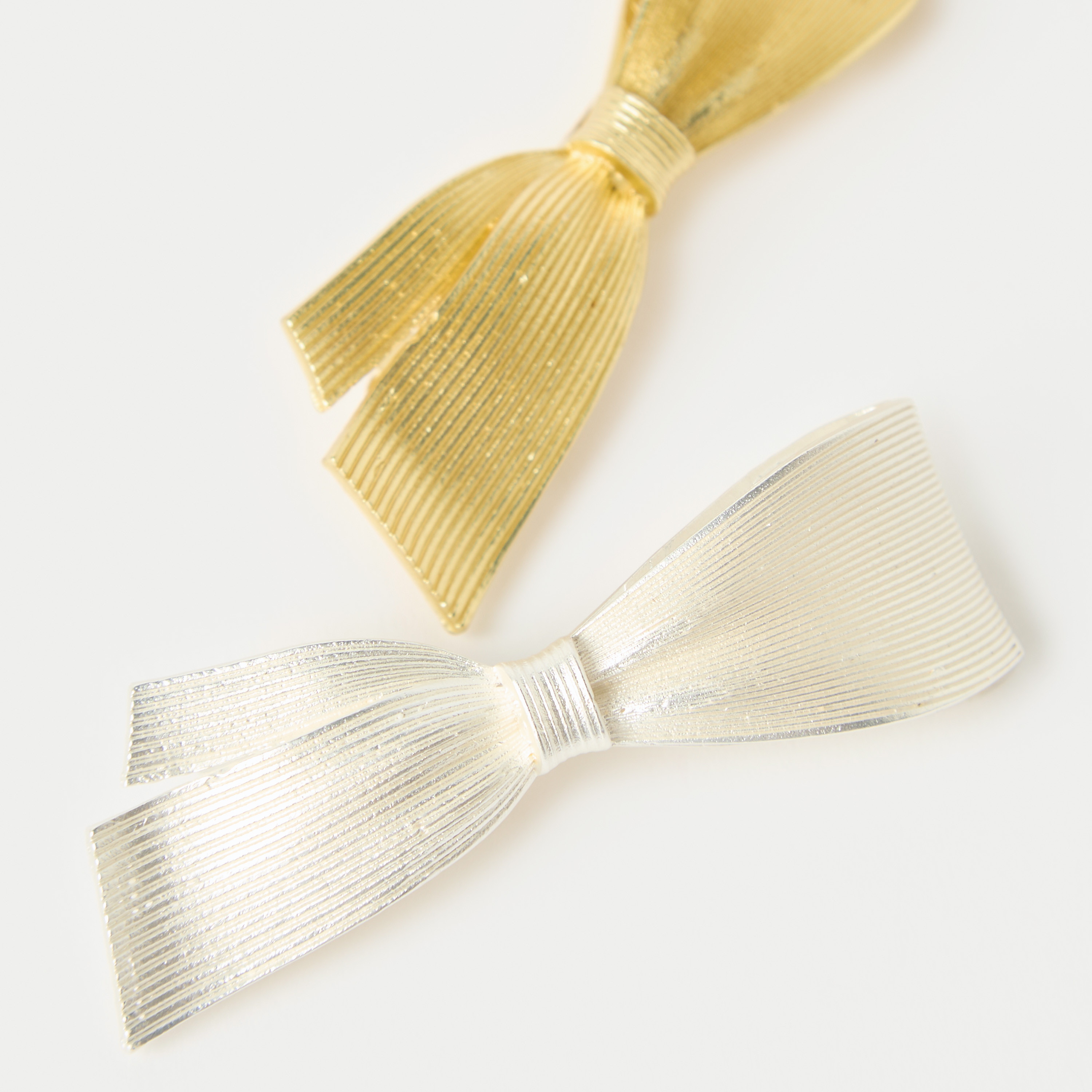 Charmz Textured Bow Shaped Barrette Hair Clip - Set of 2-girls-accessories-hairaccessories-image-2