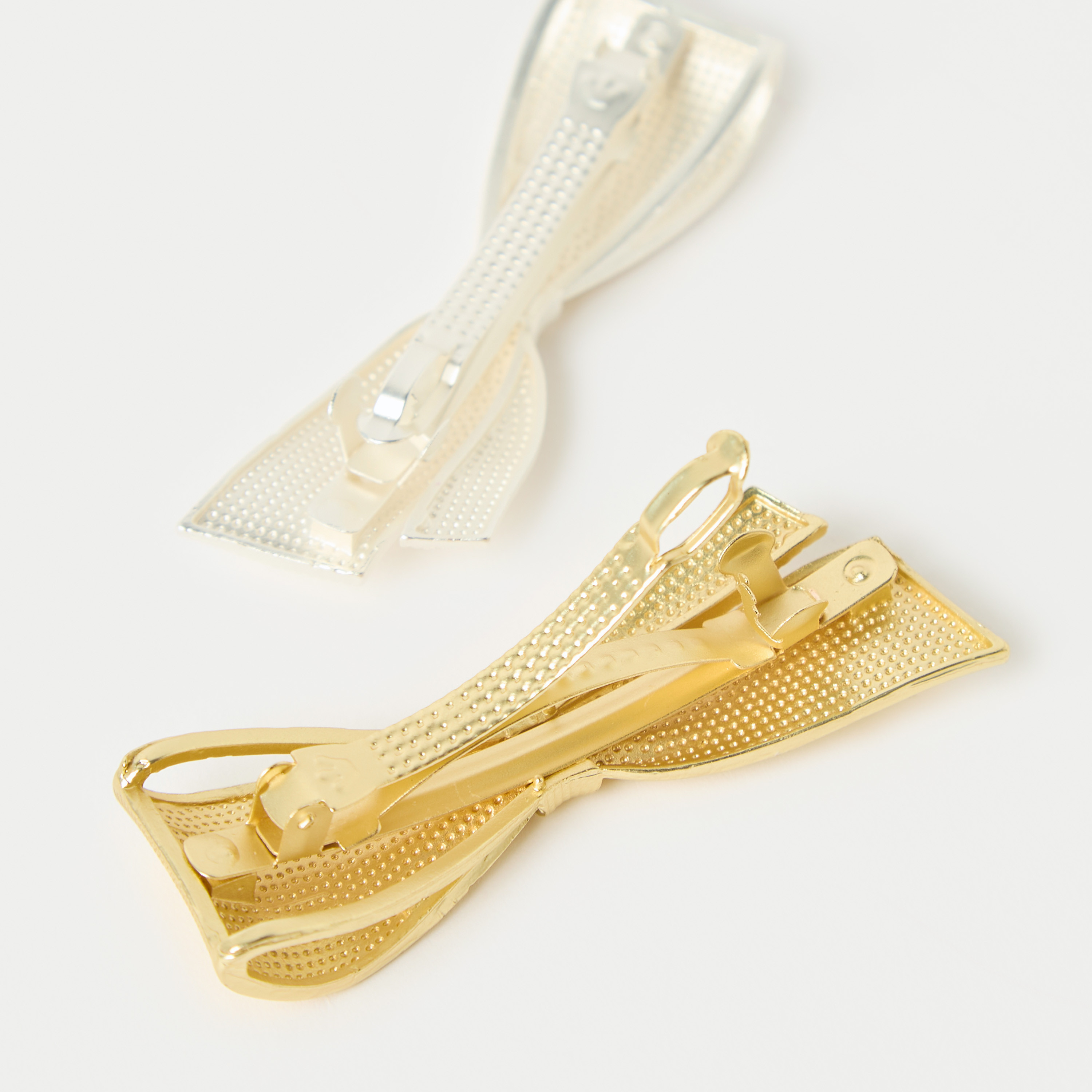Charmz Textured Bow Shaped Barrette Hair Clip - Set of 2-girls-accessories-hairaccessories-image-4
