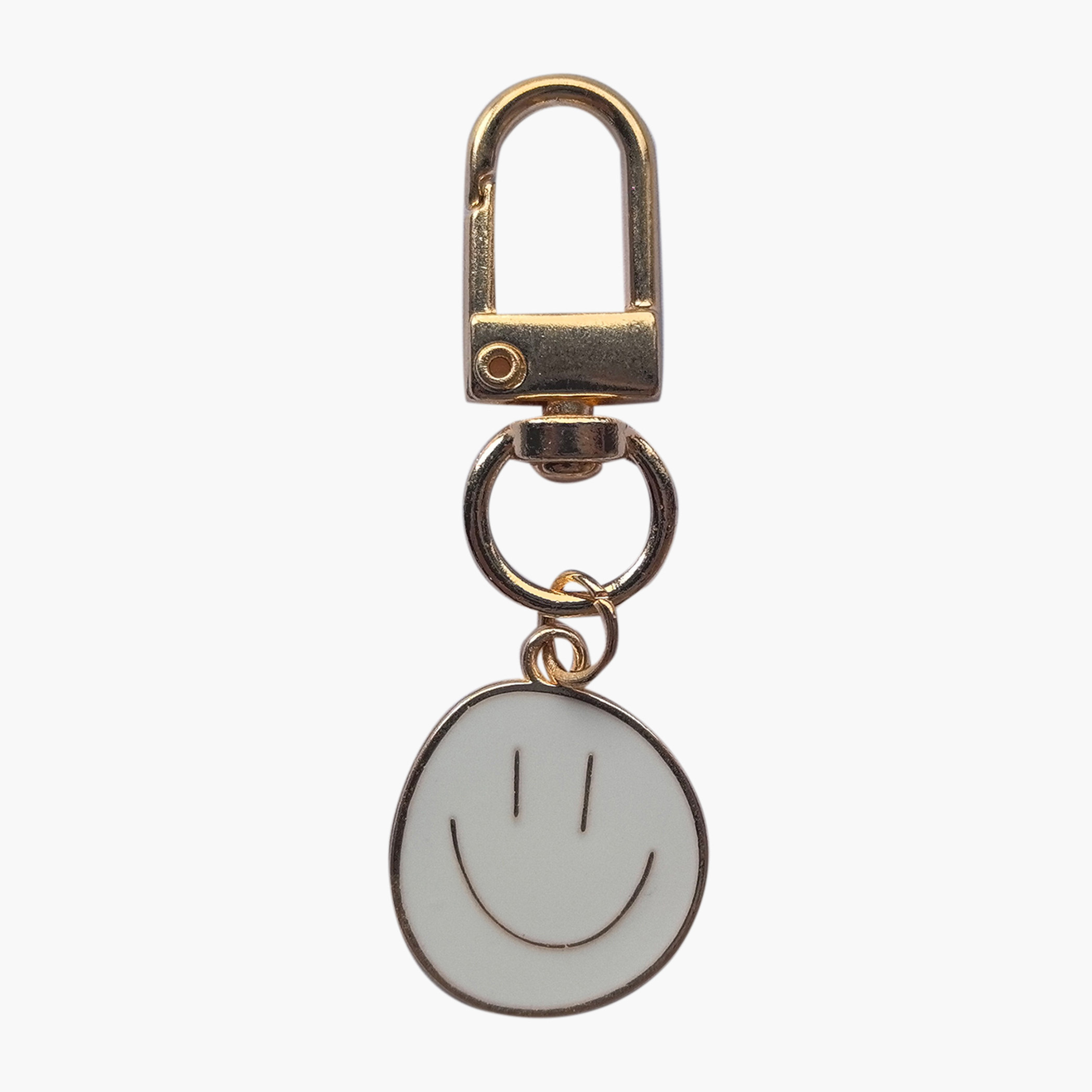 سلسلة مفاتيح معدنية بدلاية سمايلي من جلو-girls-accessories-keyringsandbagcharms-image-1