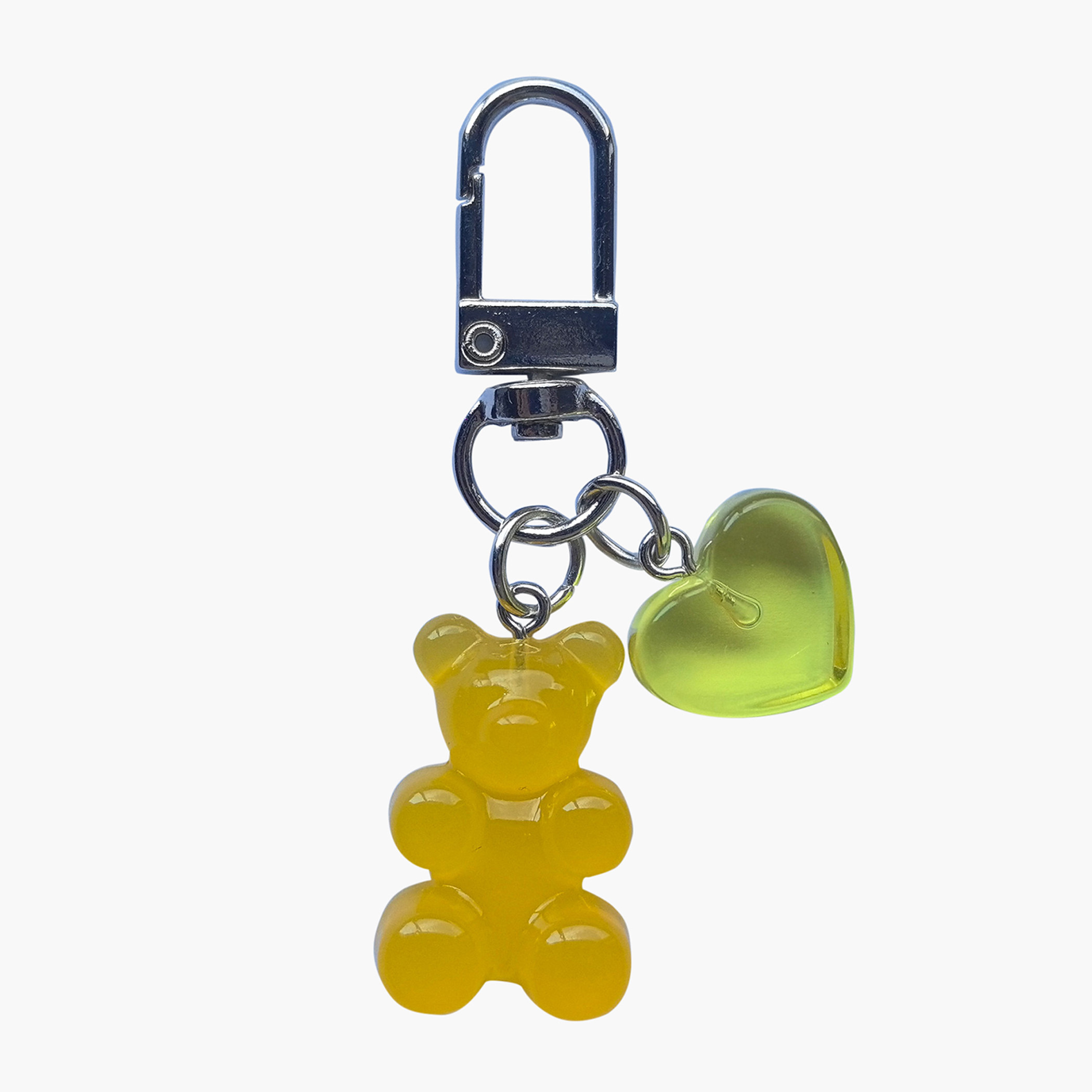 سلسلة مفاتيح على شكل دب بدلاية قلب وخطاف من جلو-girls-accessories-keyringsandbagcharms-image-1
