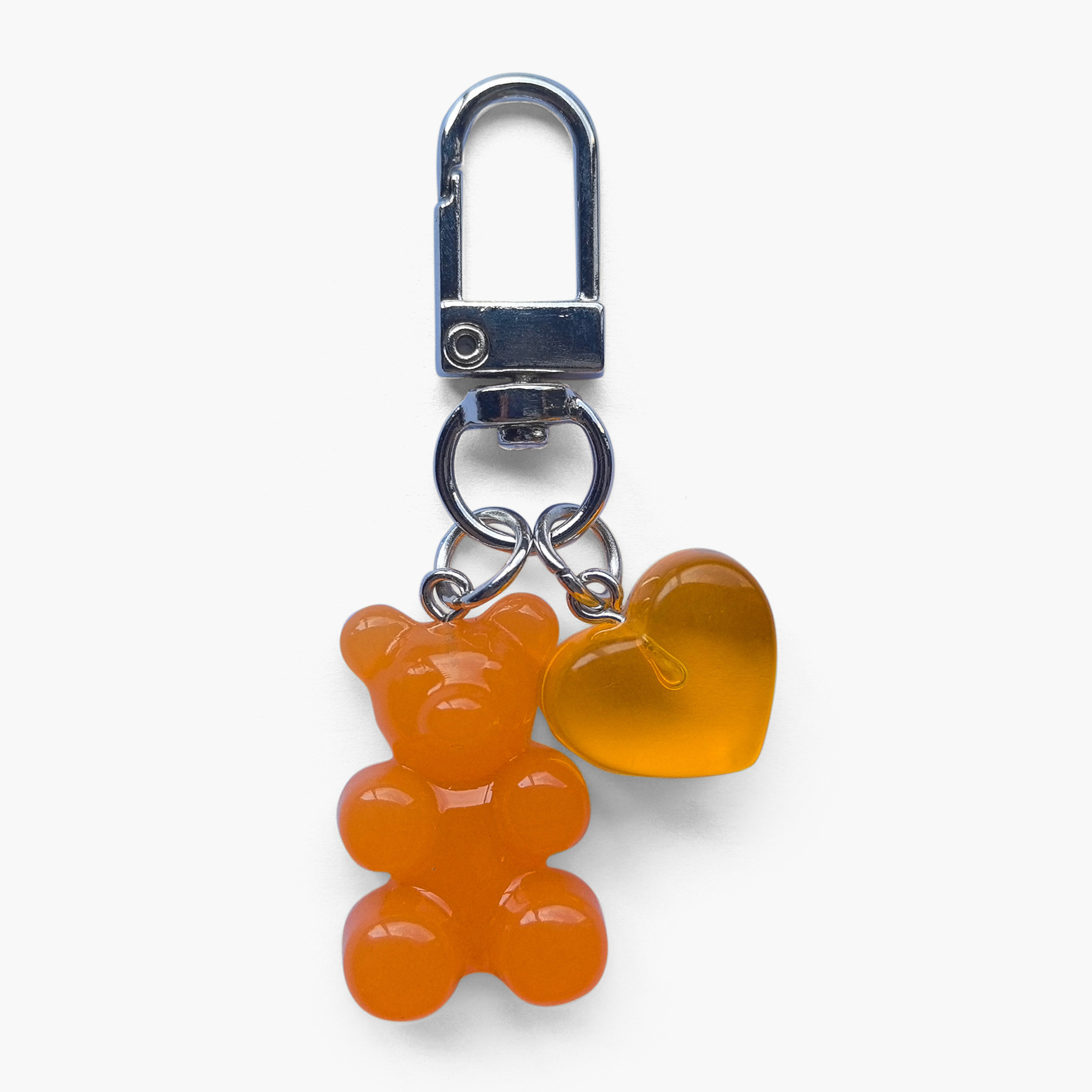 سلسلة مفاتيح على شكل دب بدلاية قلب وخطاف من جلو-girls-accessories-keyringsandbagcharms-image-1