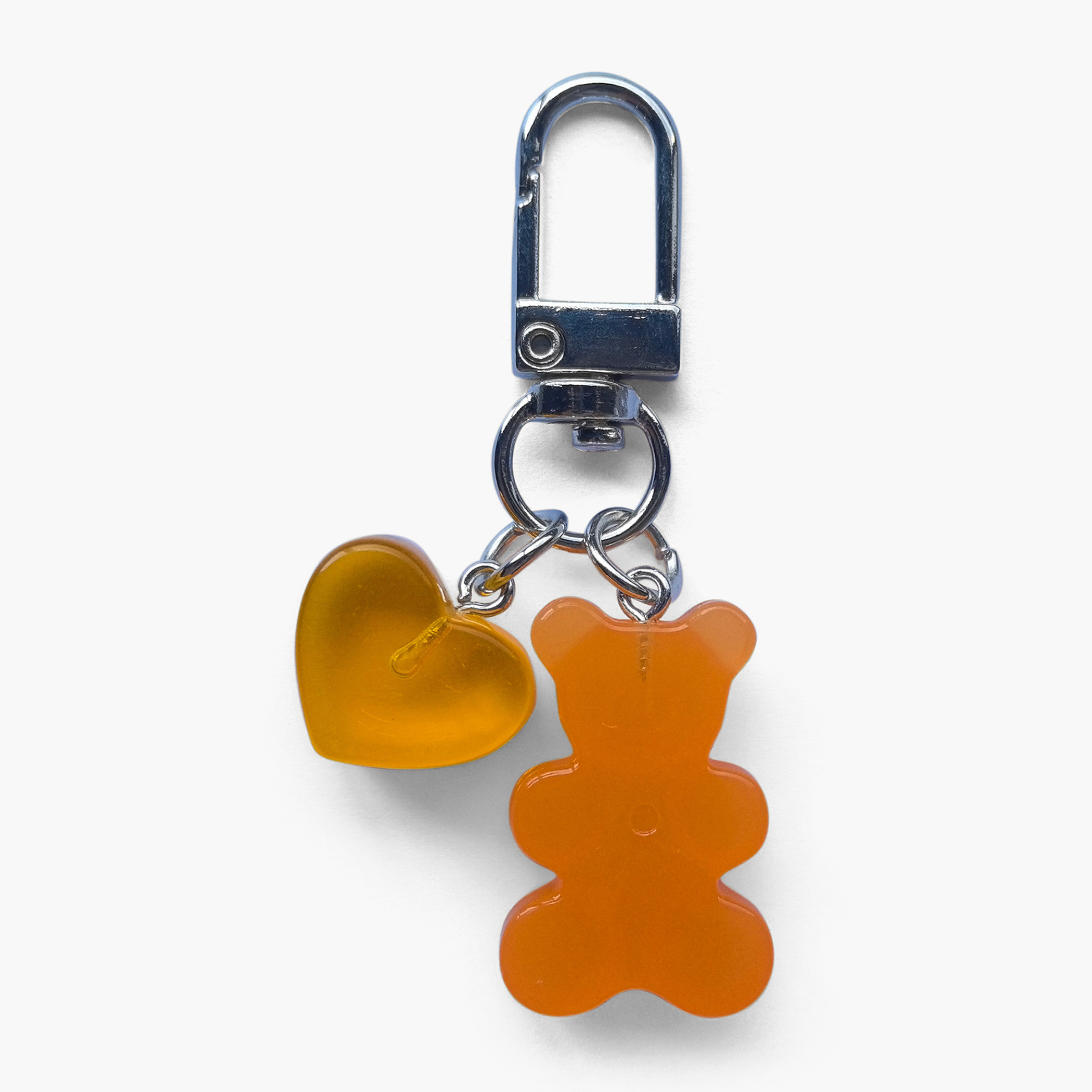 سلسلة مفاتيح على شكل دب بدلاية قلب وخطاف من جلو-girls-accessories-keyringsandbagcharms-image-4
