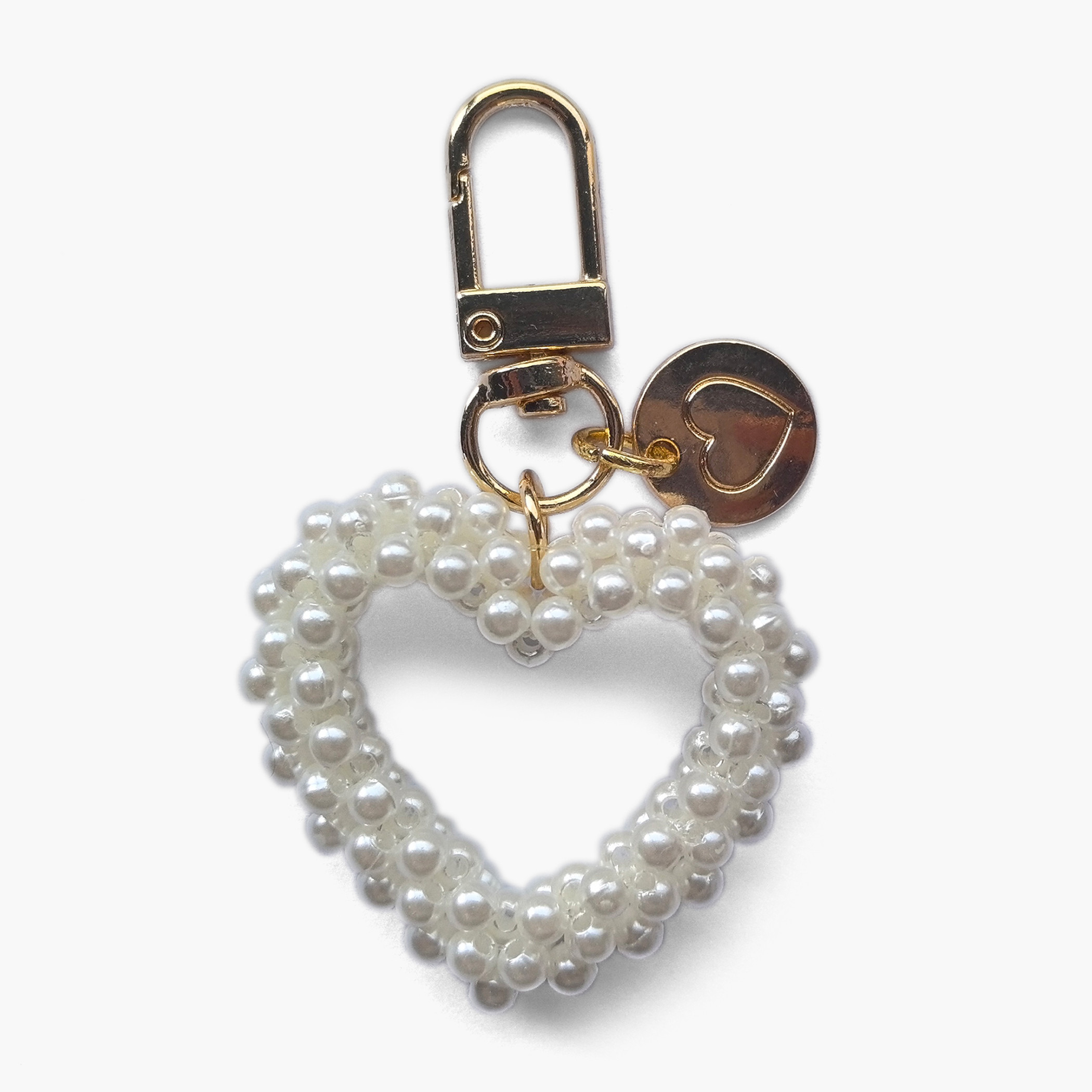 Gloo Heart Embellished Keychain with Metal Accent with Hook-girls-accessories-keyringsandbagcharms-image-1