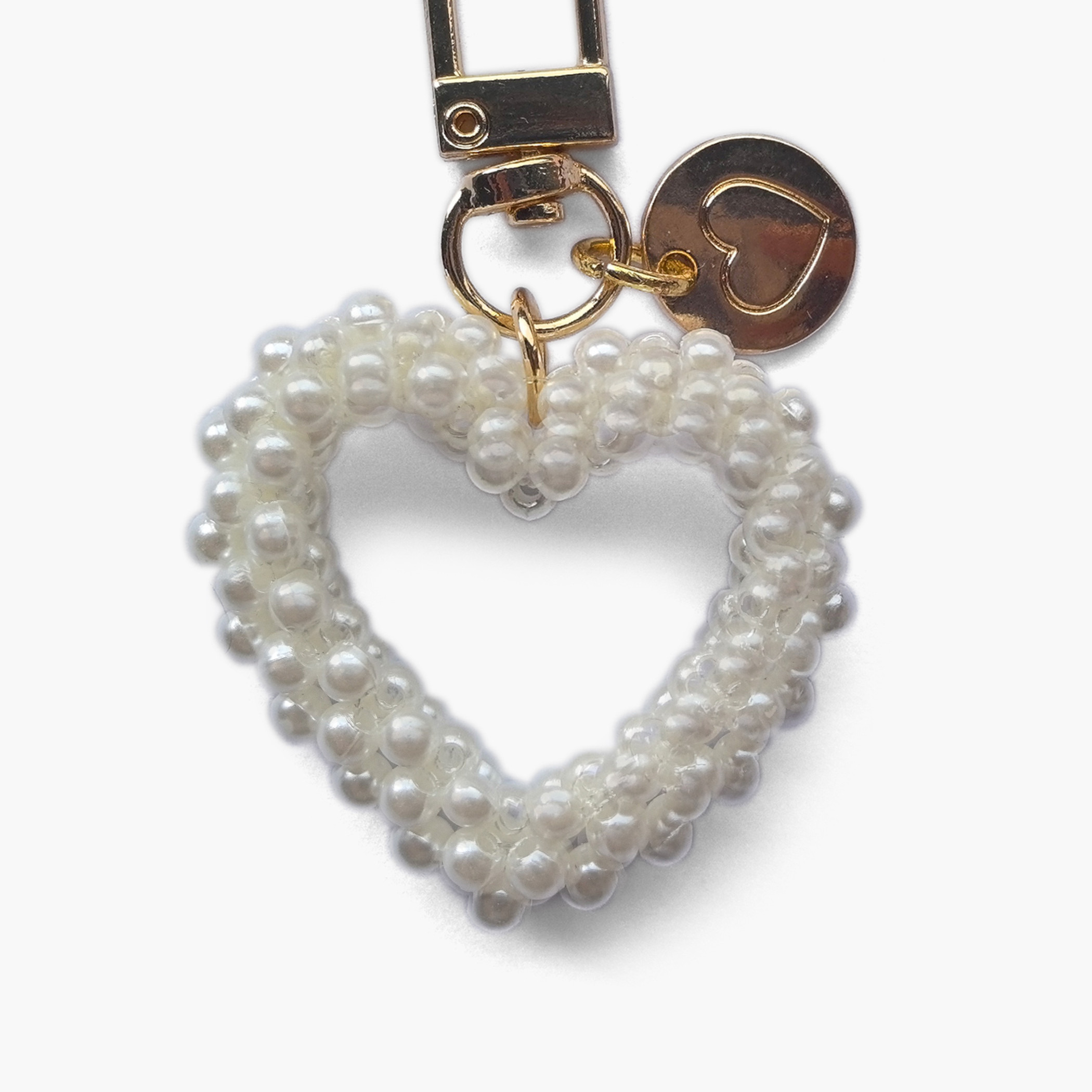 Gloo Heart Embellished Keychain with Metal Accent with Hook-girls-accessories-keyringsandbagcharms-image-2