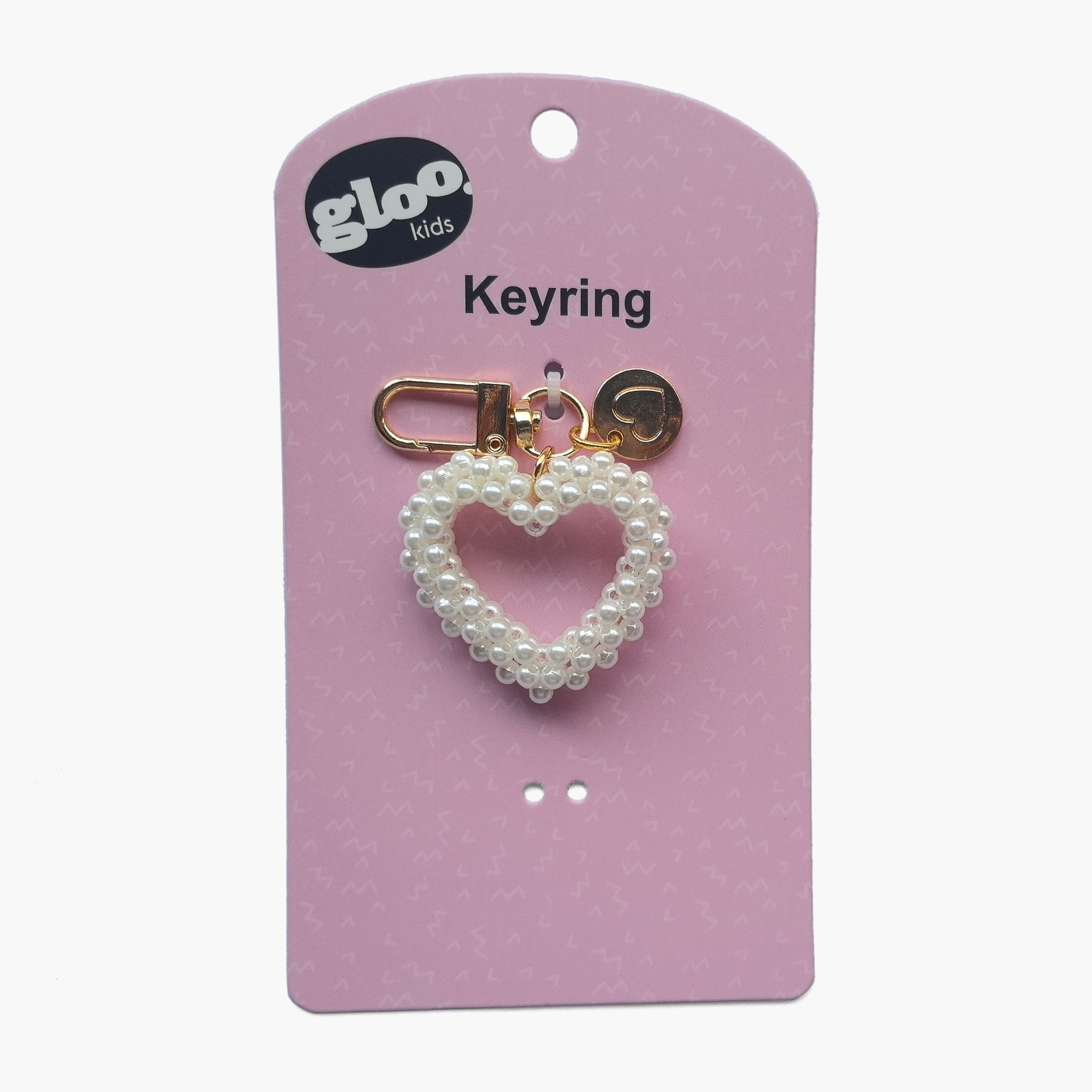 Gloo Heart Embellished Keychain with Metal Accent with Hook-girls-accessories-keyringsandbagcharms-image-5