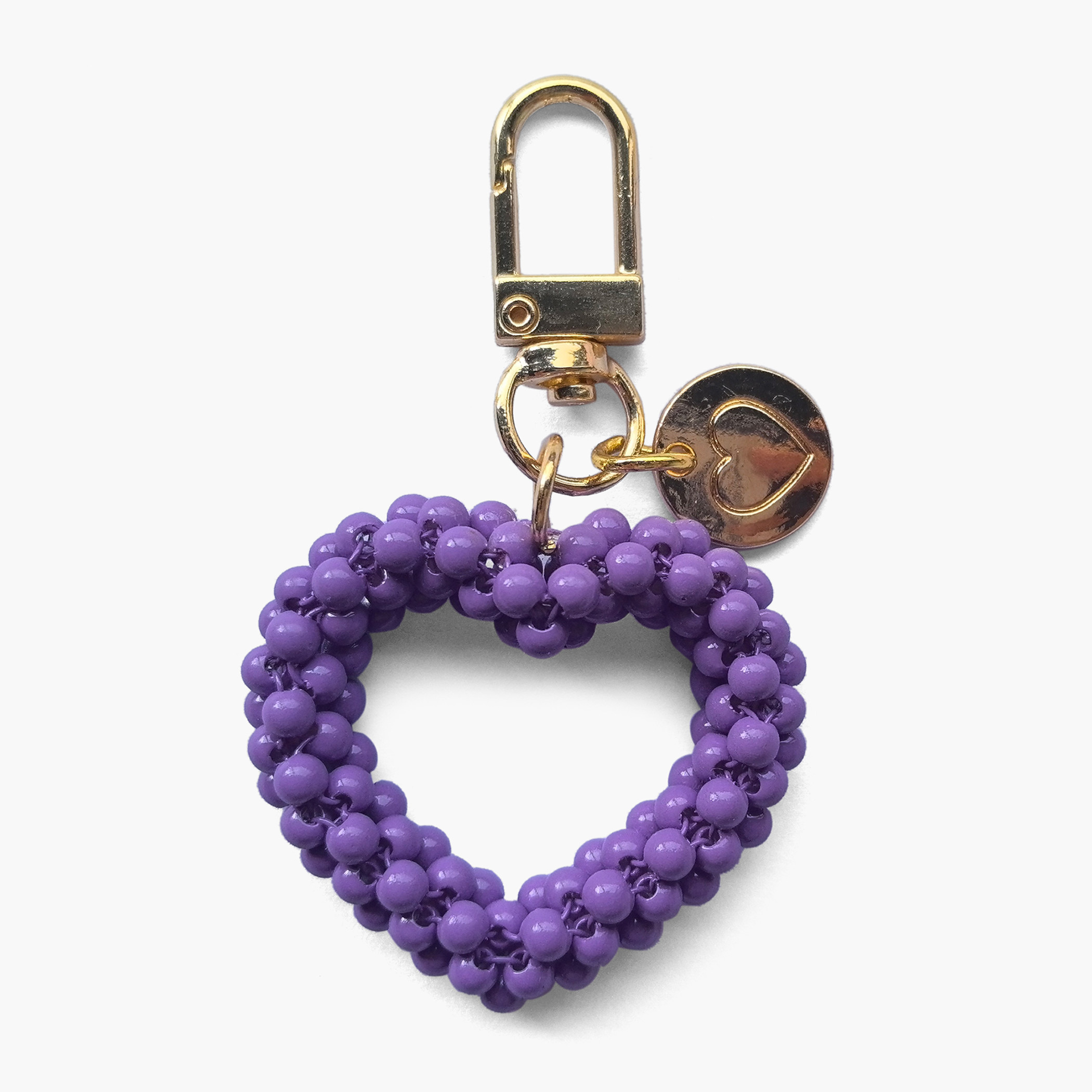 Gloo Embellished Heart Keyring with Metallic Accent-girls-accessories-keyringsandbagcharms-image-1