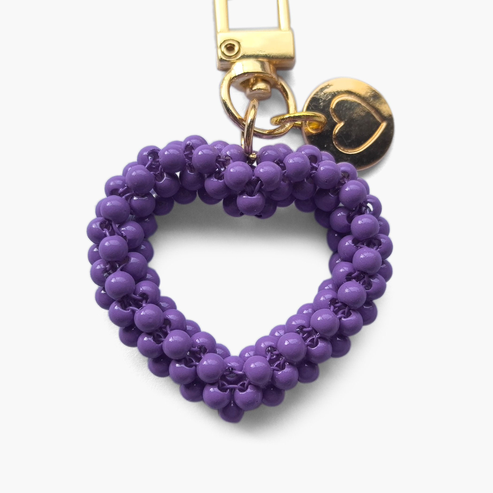 Gloo Embellished Heart Keyring with Metallic Accent-girls-accessories-keyringsandbagcharms-image-2