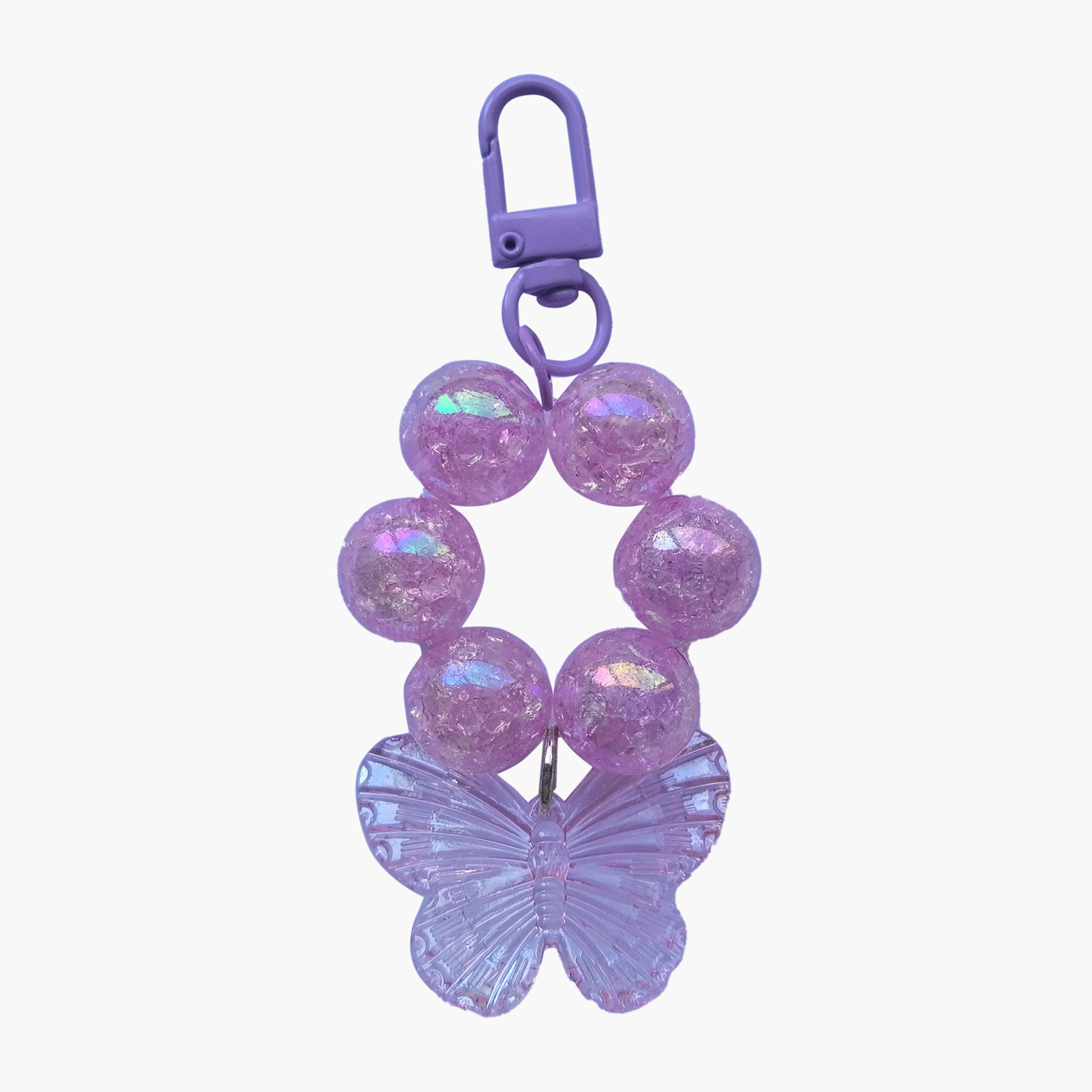 Gloo Embellished Butterfly Keyring with Metallic Accent-girls-accessories-keyringsandbagcharms-image-1