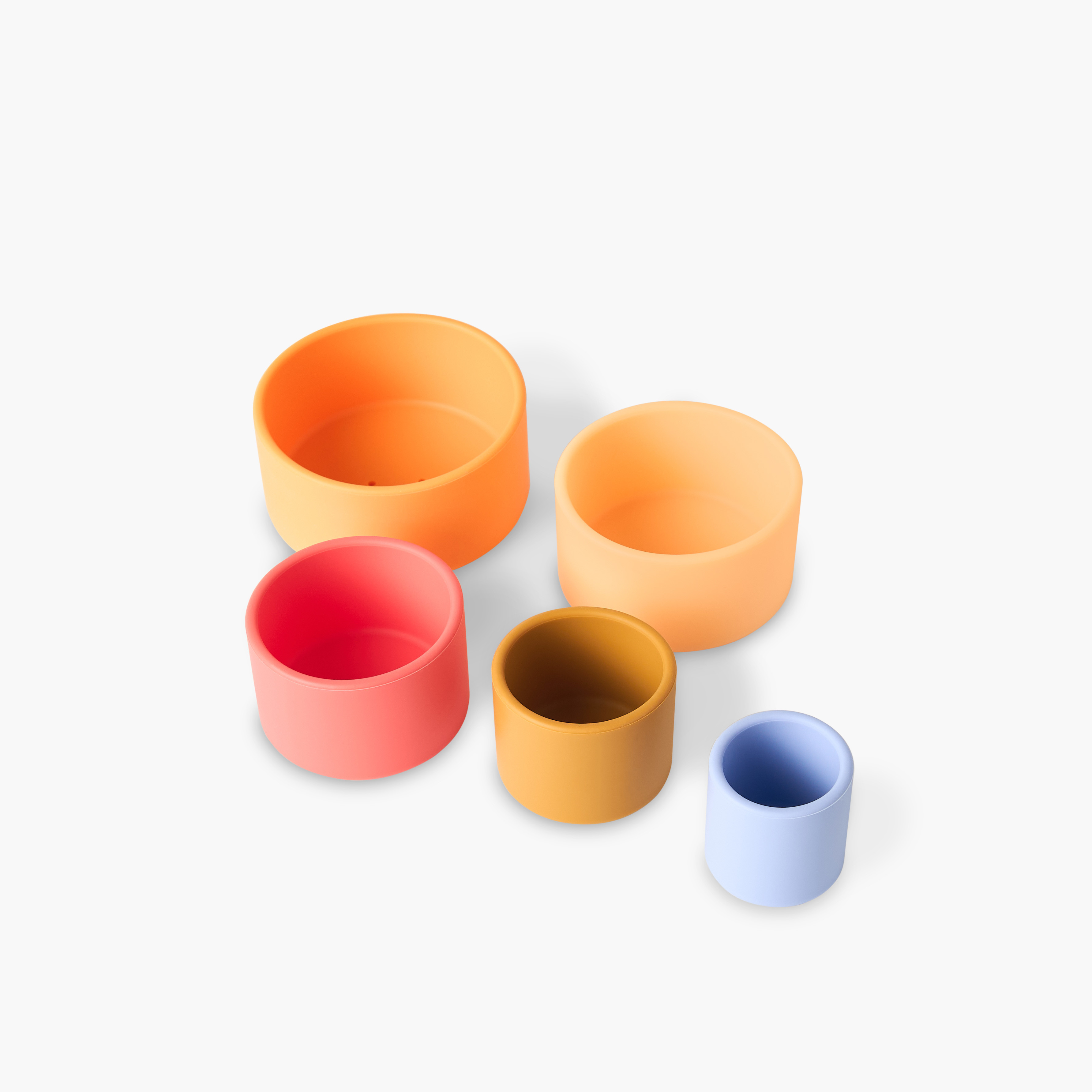 Giggles 5-Piece Silicone Cup Stacking Toy Set-toys-babyandtoddlertoys-stackingandnestingtoys-image-1