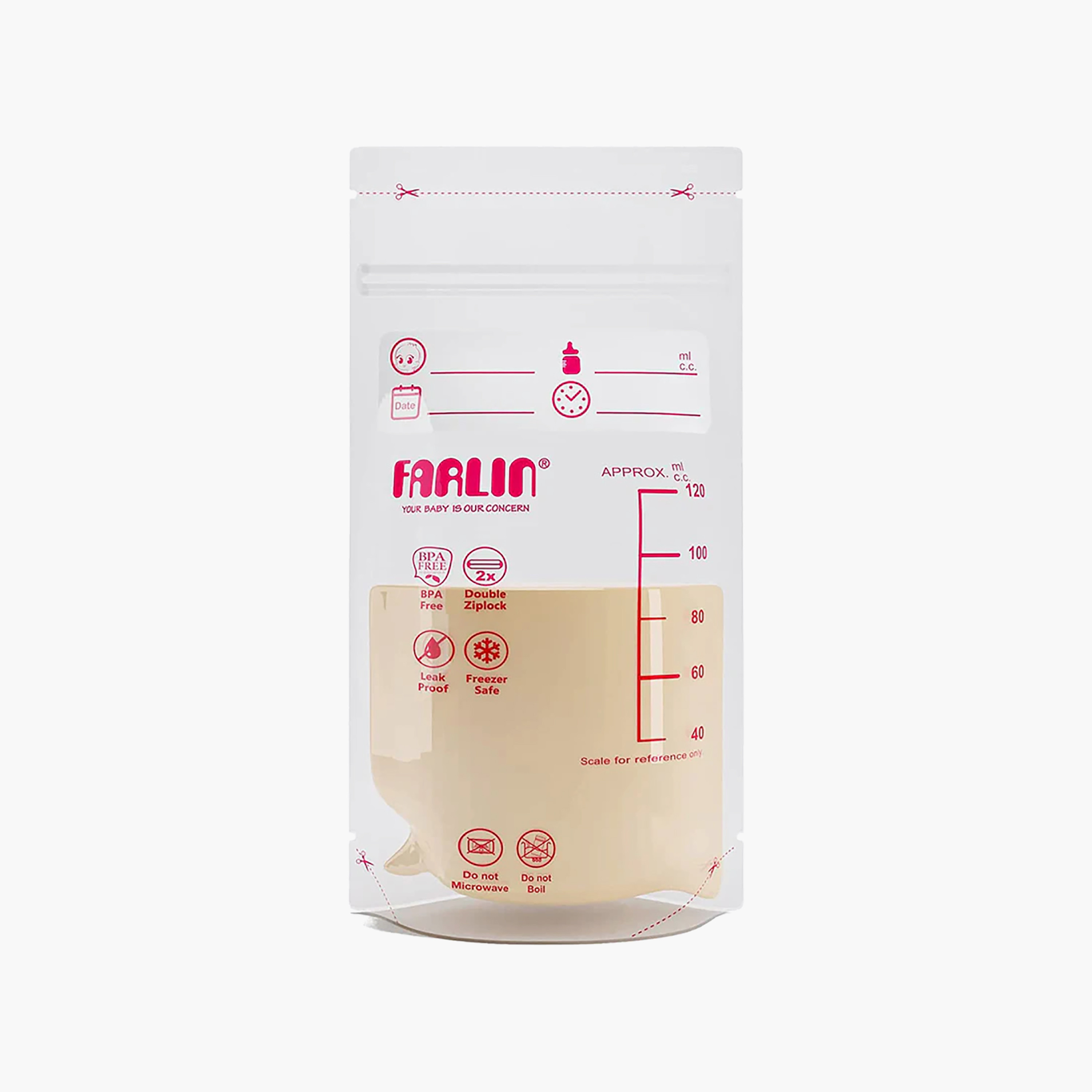 Farlin 22-Piece Breast Milk Storage Bags - 120 ml - Buy 20 get 2 Free-baby-feeding-breastfeedingandcare-image-1