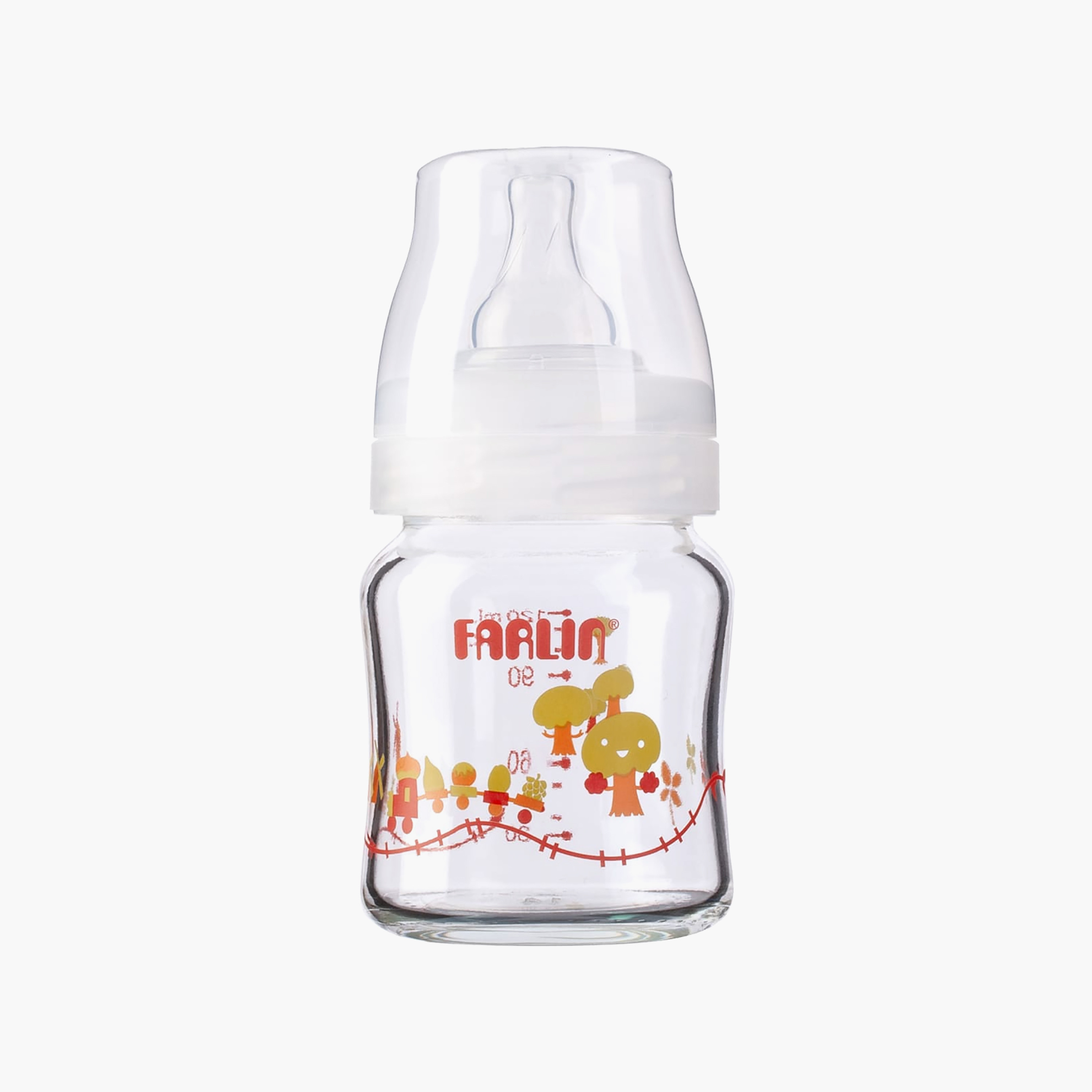 Farlin Heat Resistant Wide Neck Glass Feeding Bottle - 120 ml-baby-feeding-feedingbottles-bottlesandteats-image-1