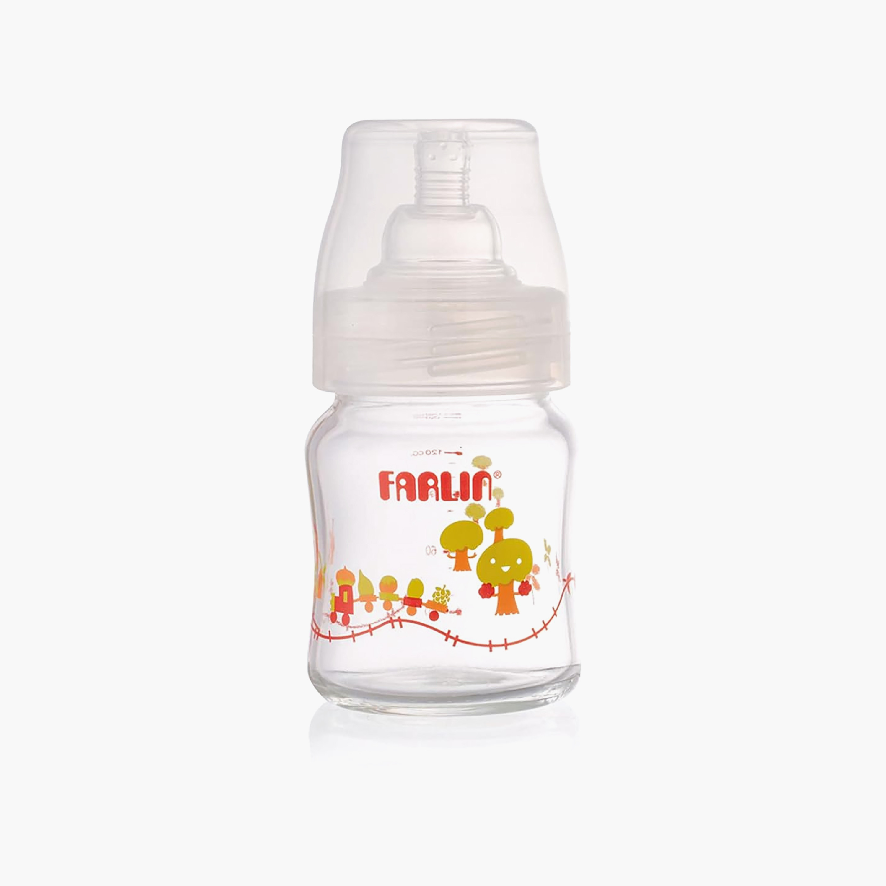 Farlin Heat Resistant Wide Neck Glass Feeding Bottle - 120 ml-baby-feeding-feedingbottles-bottlesandteats-image-2