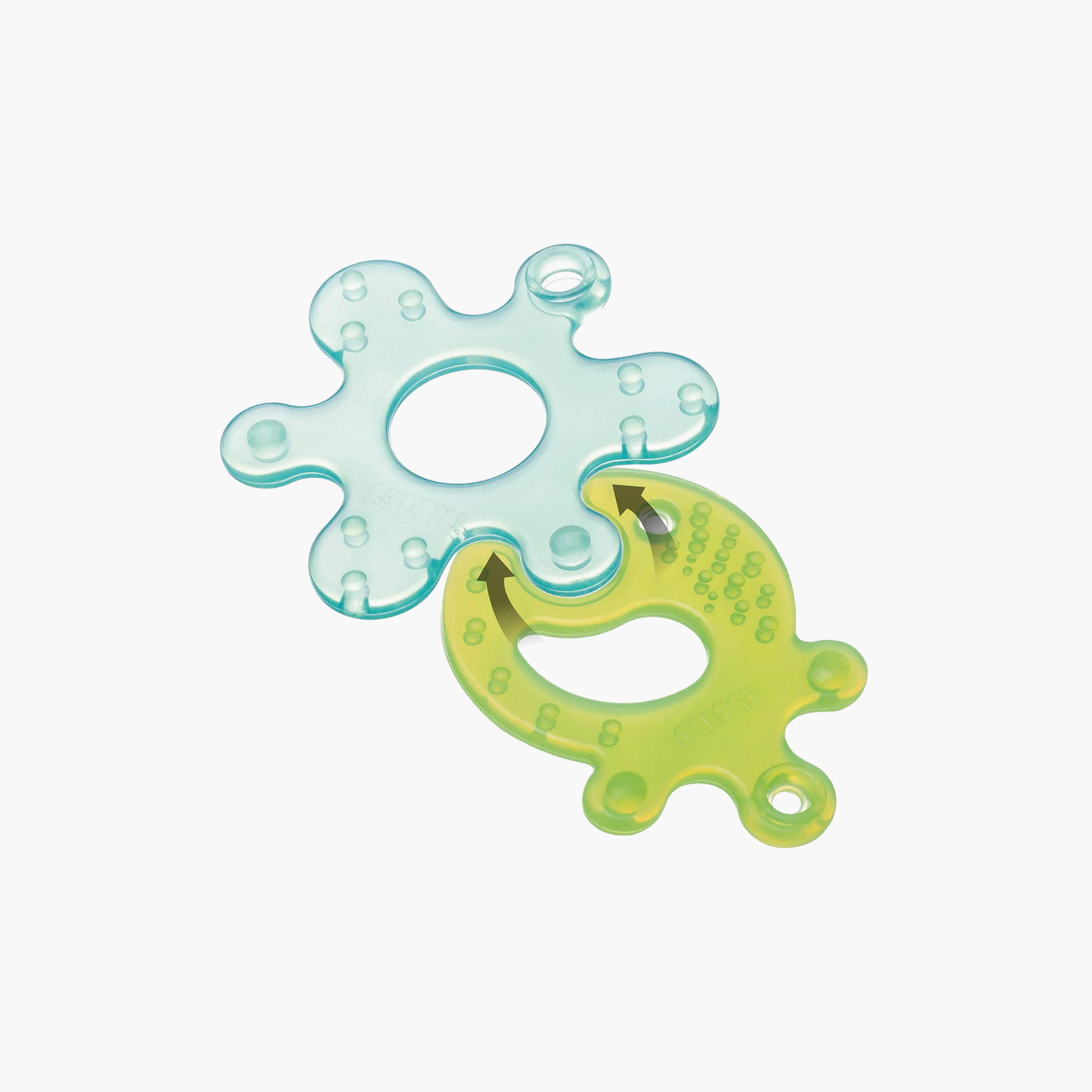 طقم عضاضات ومهدئات لثة بتصميم بازل متداخل (قطعتين) من فارلين-baby-feeding-teethers-image-3