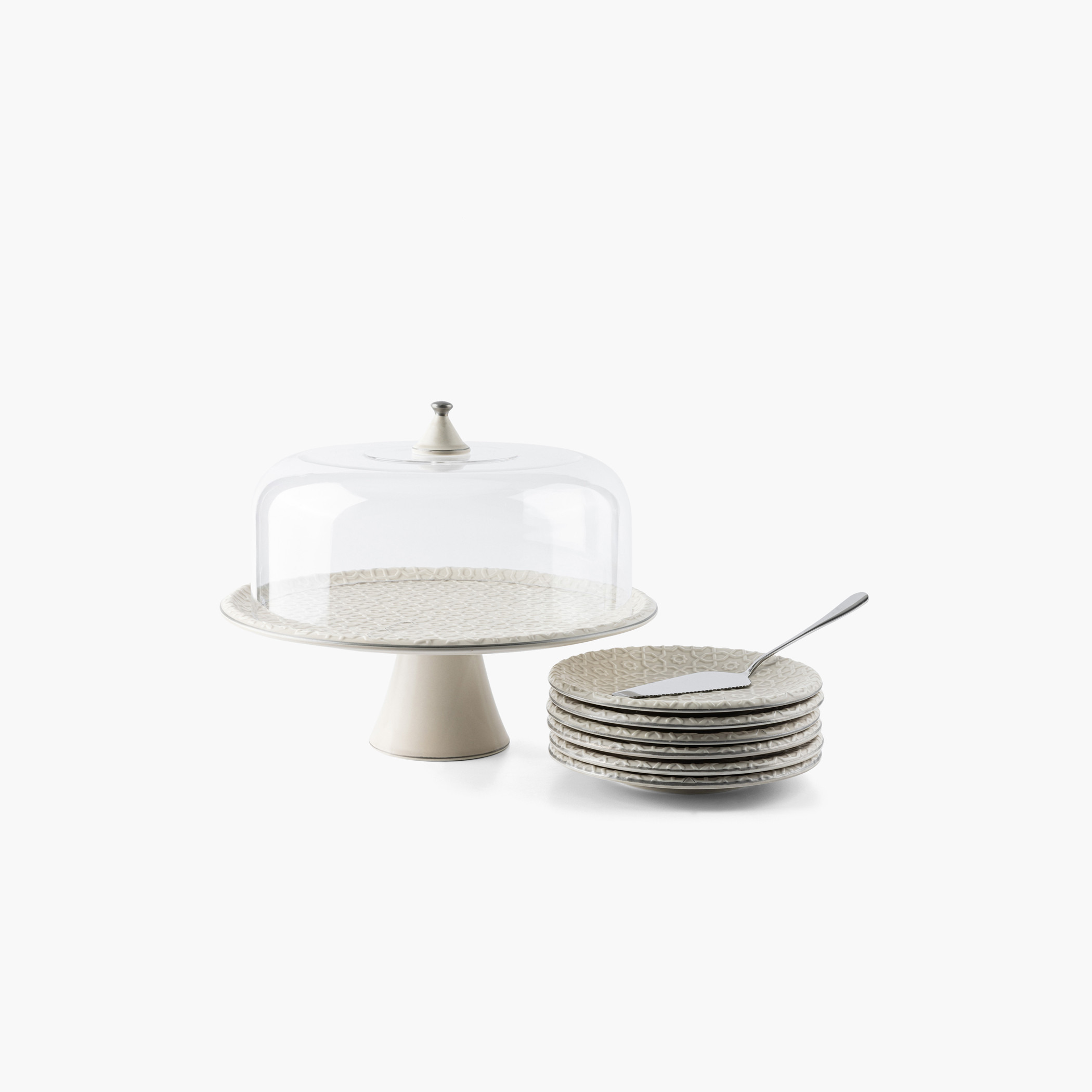 Otantik Rosette 8-Piece Porcelain Cake Serving Set-household-dining-serveware-cakestands-image-3