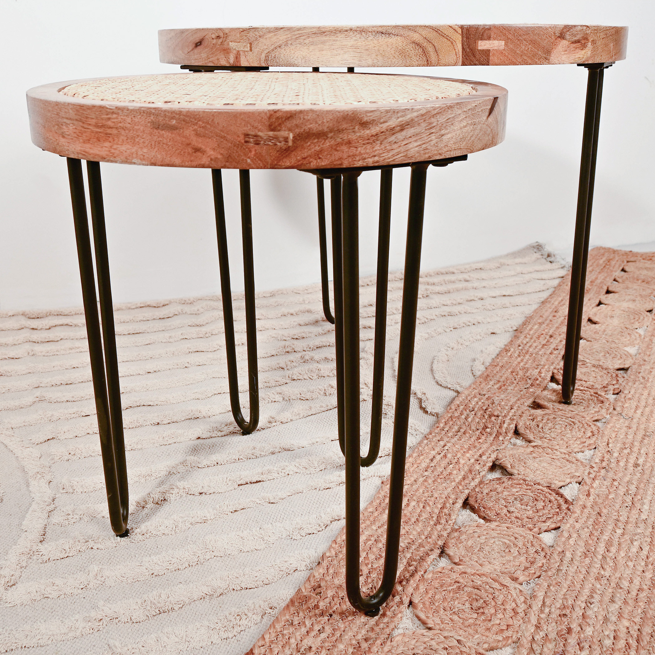 Crafted by Lifestyle Rattan Top Nesting Table - Set of 2-furniture-livingroom-nestoftables-image-4