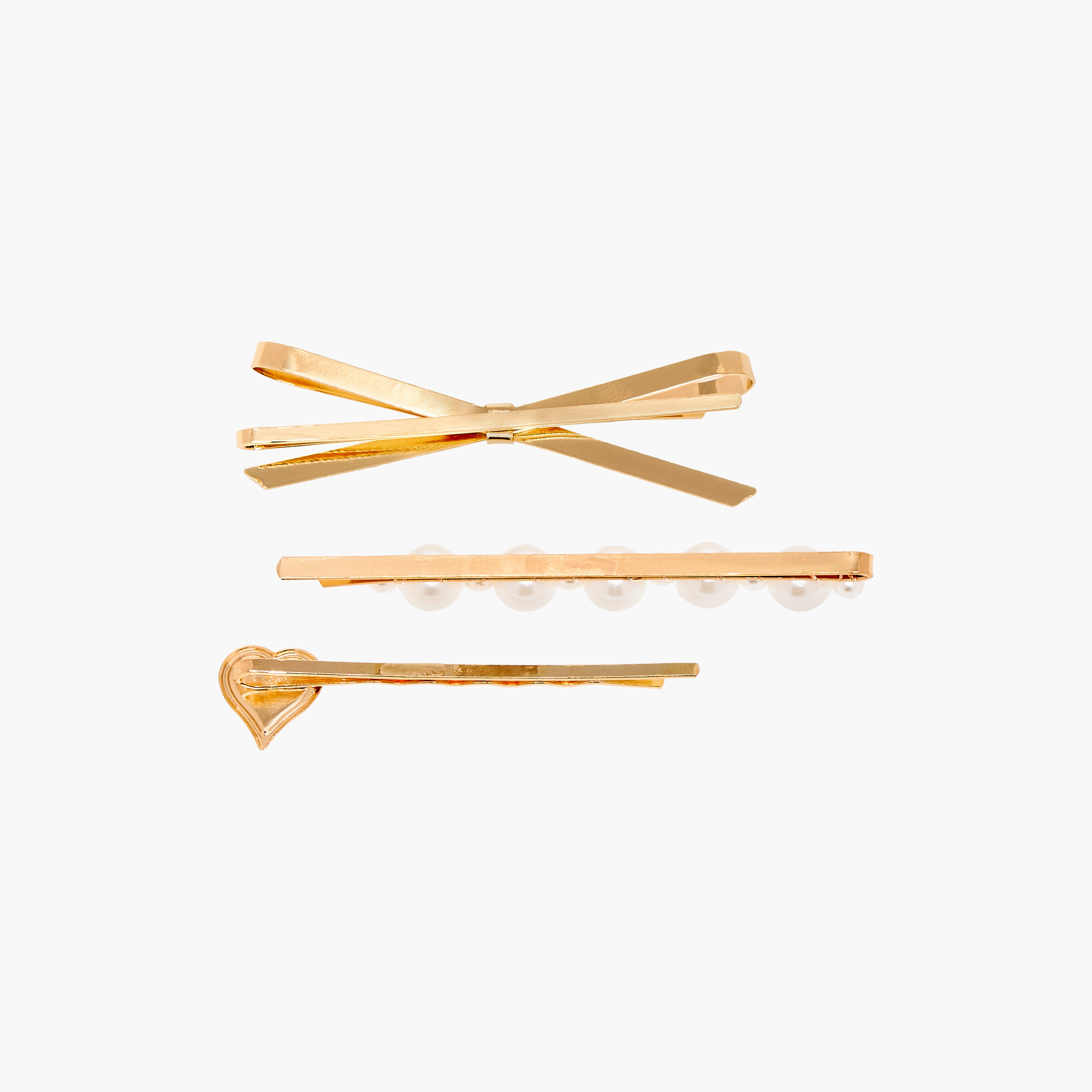 Assorted Metallic Hair Pin - Set of 3-women-hairaccessories-hairpins-image-3