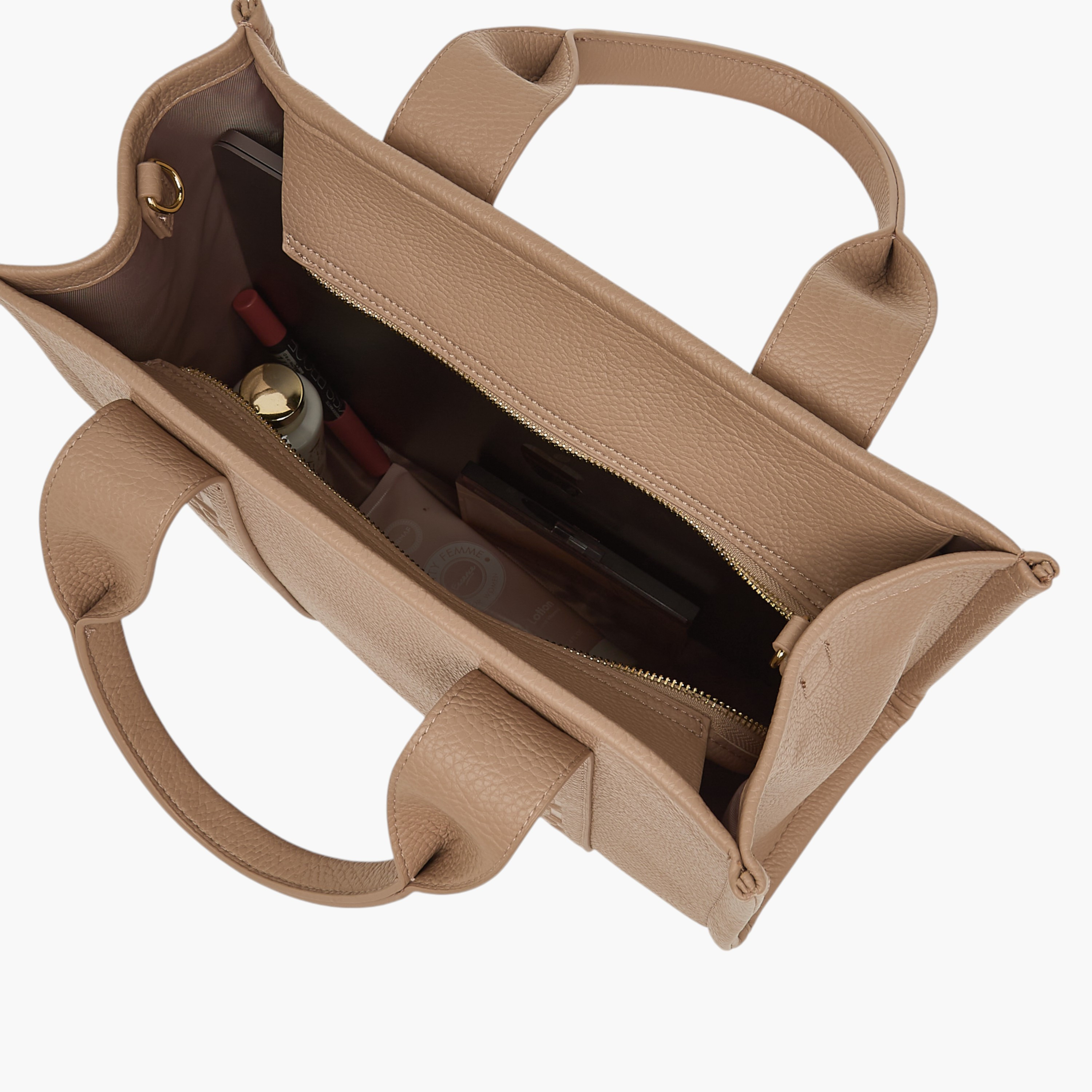 Shop Bessie London Logo Embossed Tote Bag with Handles and