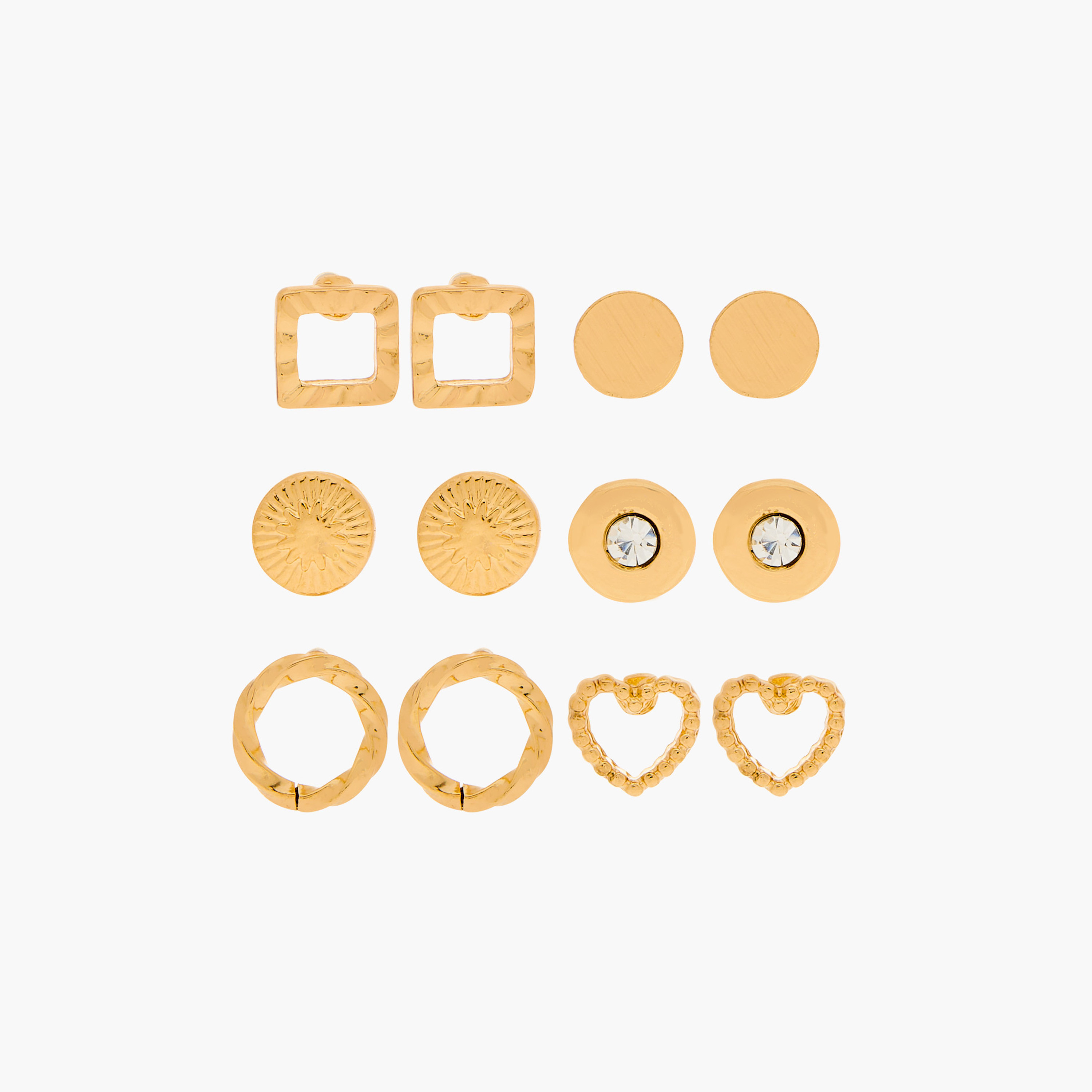 Assorted Stud Earrings with Pushback Closure - Set of 6-women-watchesandjewellery-jewellery-earrings-image-1