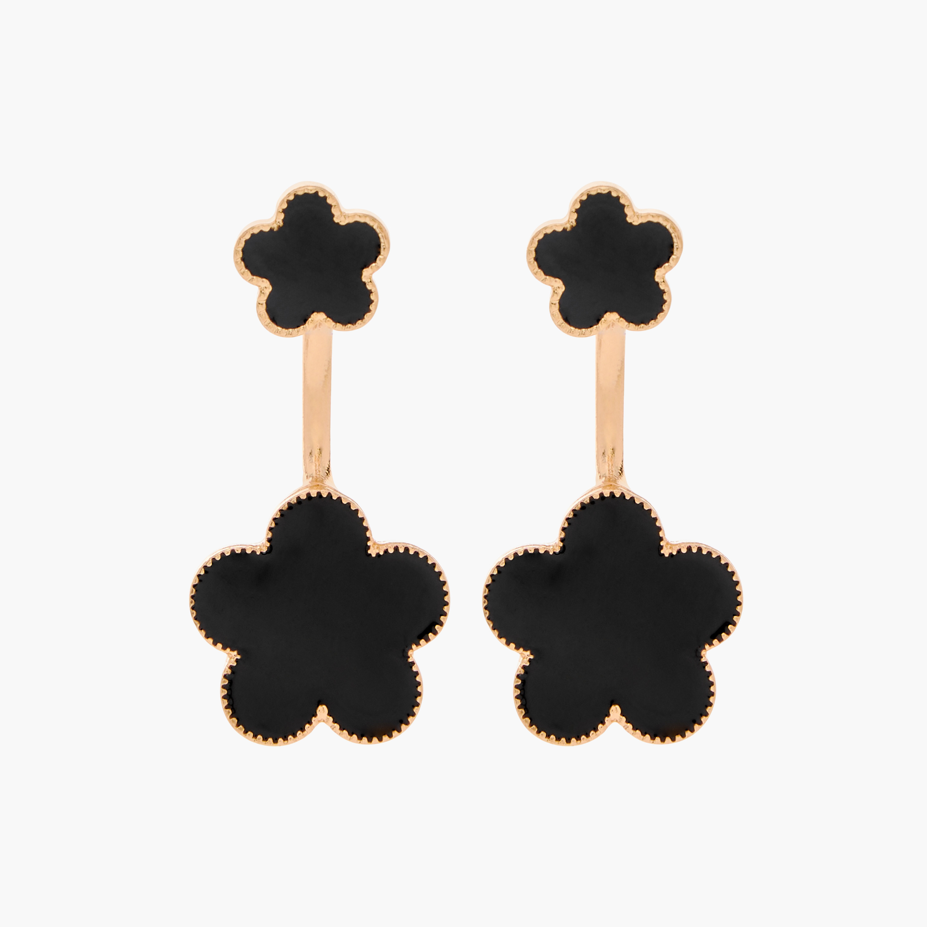 Floral Accent Earrings with Pushback Closure-women-watchesandjewellery-jewellery-earrings-image-1