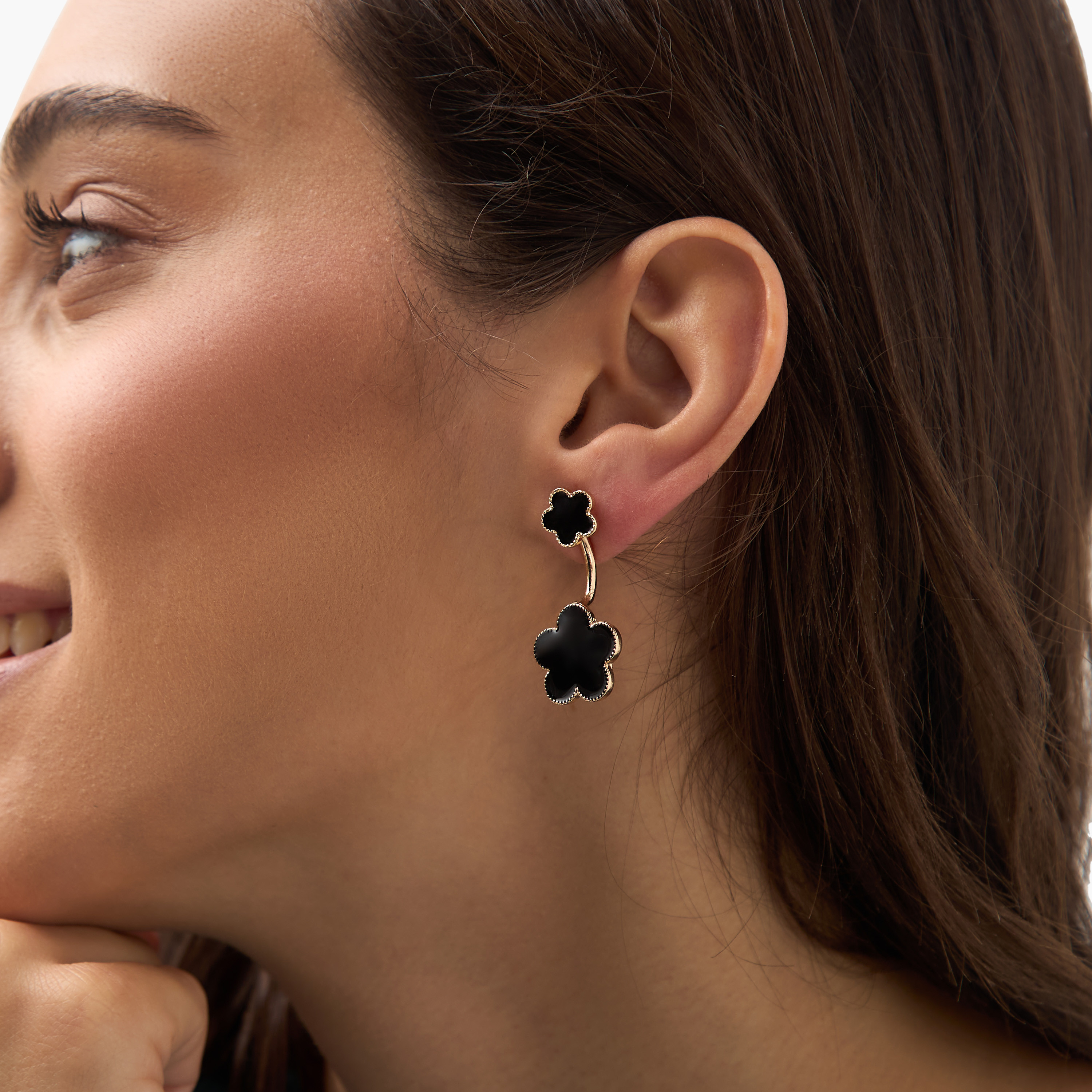 Floral Accent Earrings with Pushback Closure-women-watchesandjewellery-jewellery-earrings-image-2