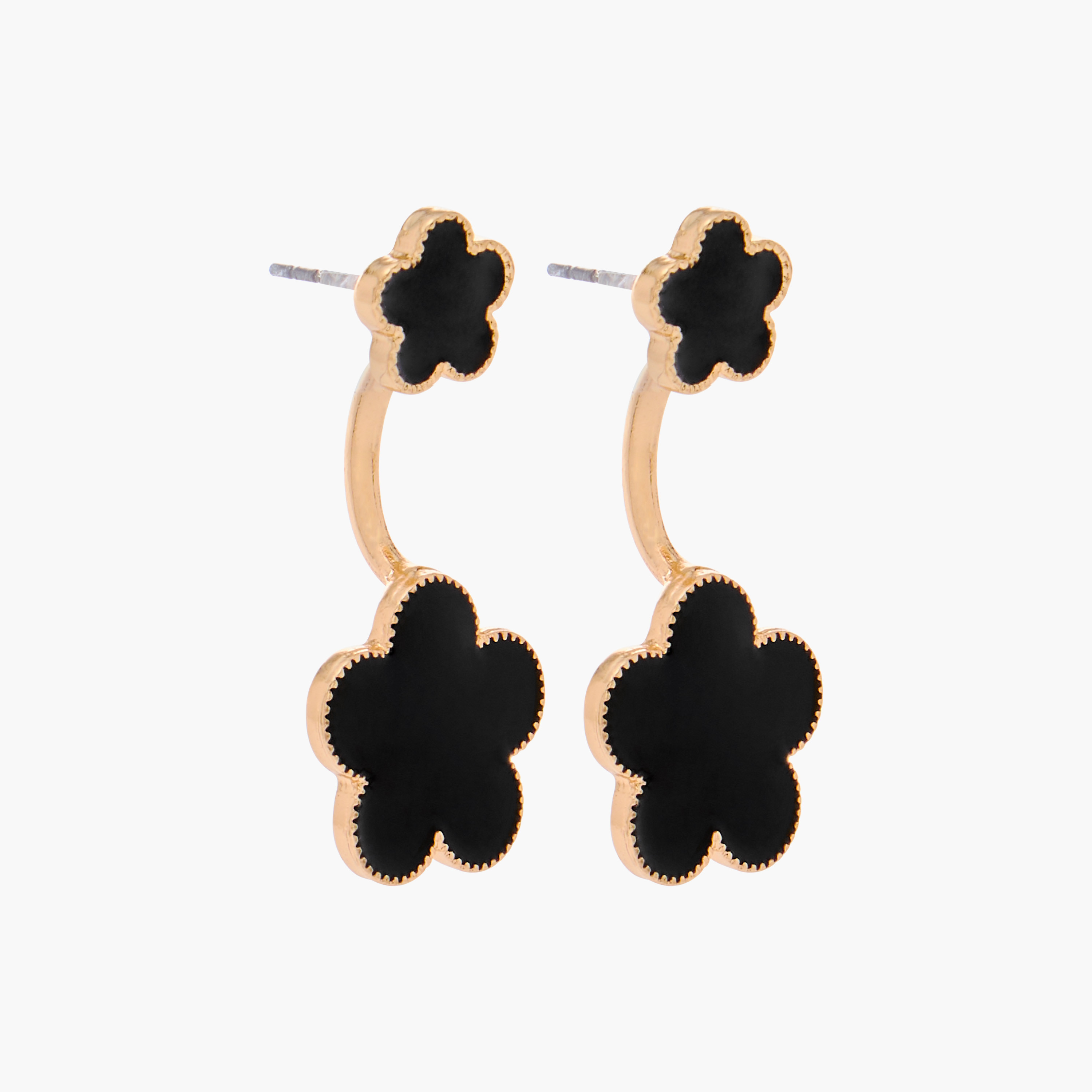 Floral Accent Earrings with Pushback Closure-women-watchesandjewellery-jewellery-earrings-image-3