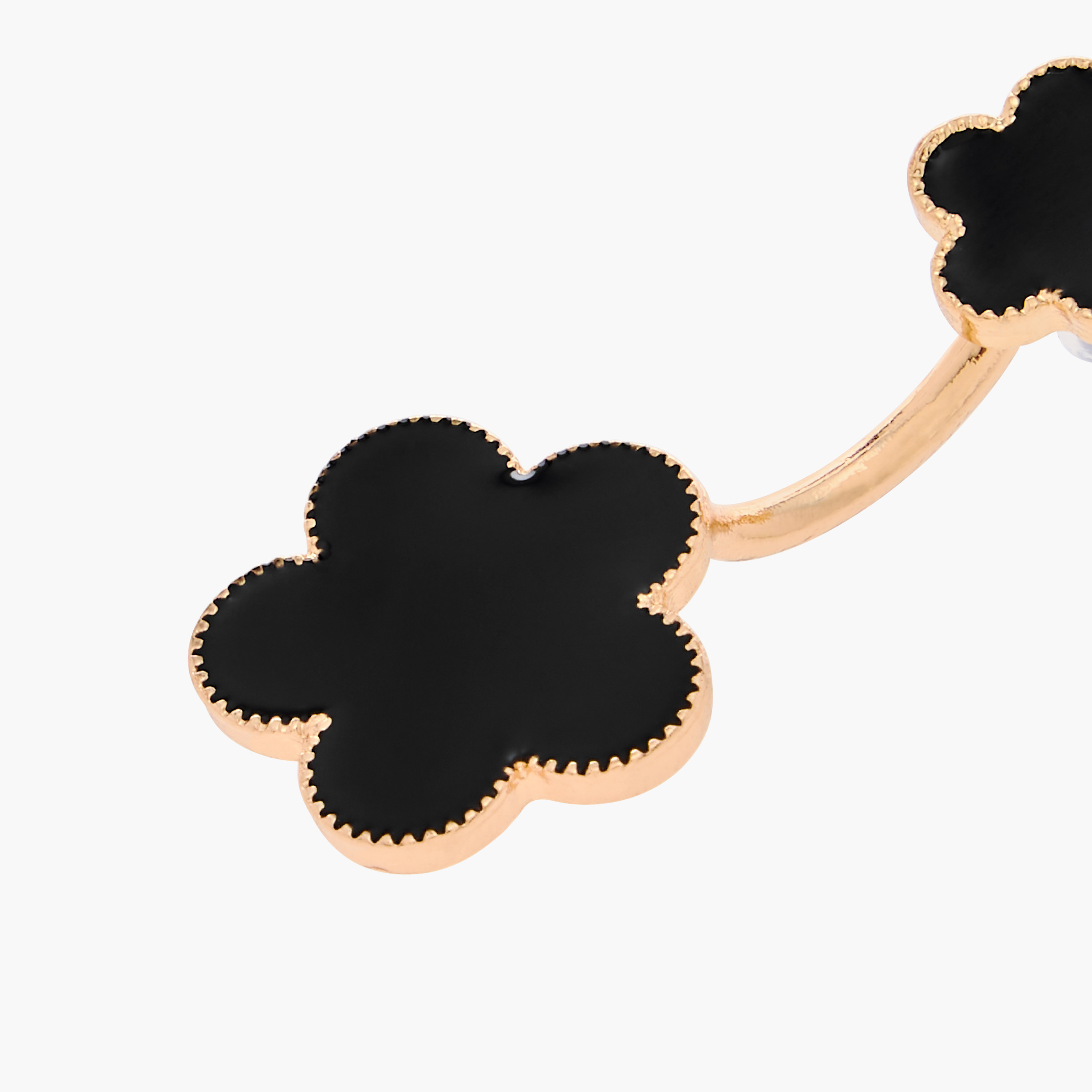 Floral Accent Earrings with Pushback Closure-women-watchesandjewellery-jewellery-earrings-image-4