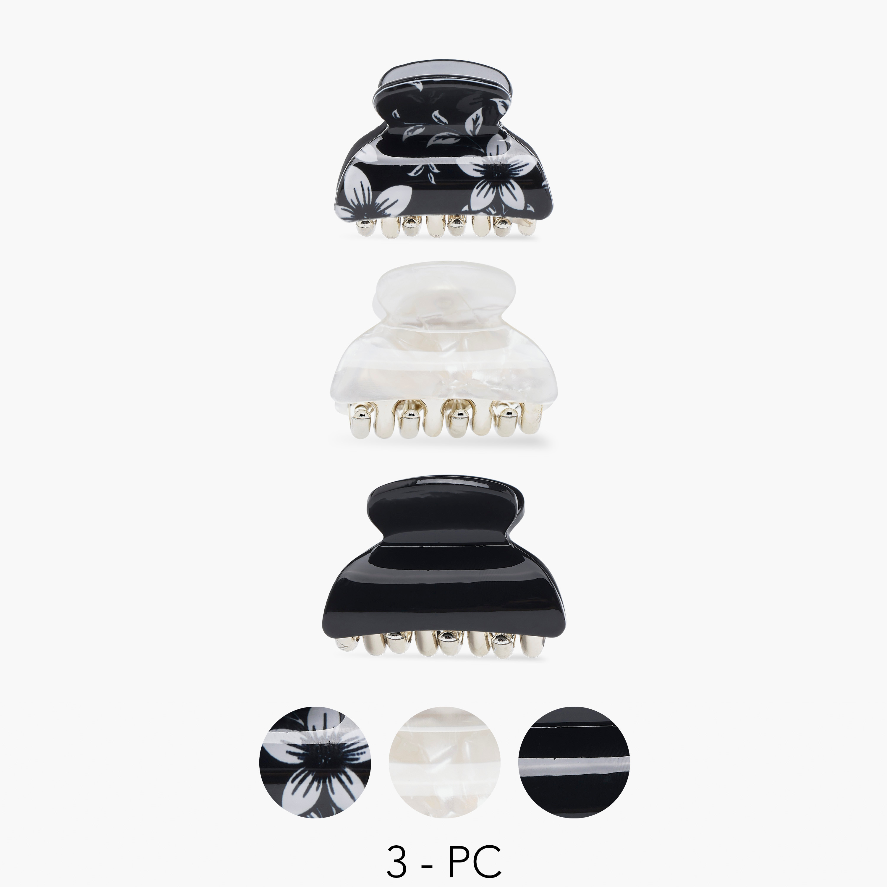 Assorted Hair Clamp - Set of 3-women-hairaccessories-clamps-image-1