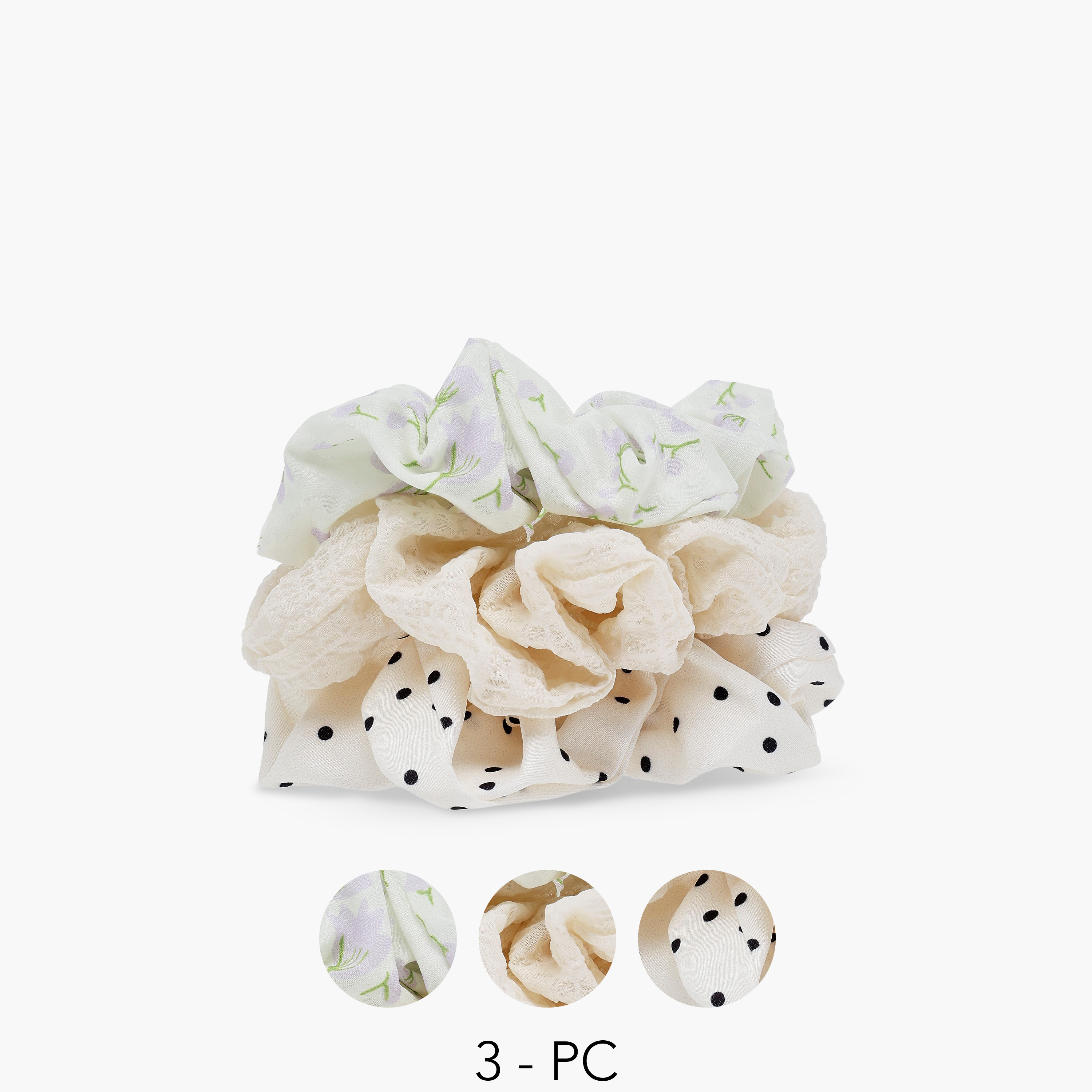 Assorted Hair Scrunchie - Set of 3-women-hairaccessories-scrunchies-image-1
