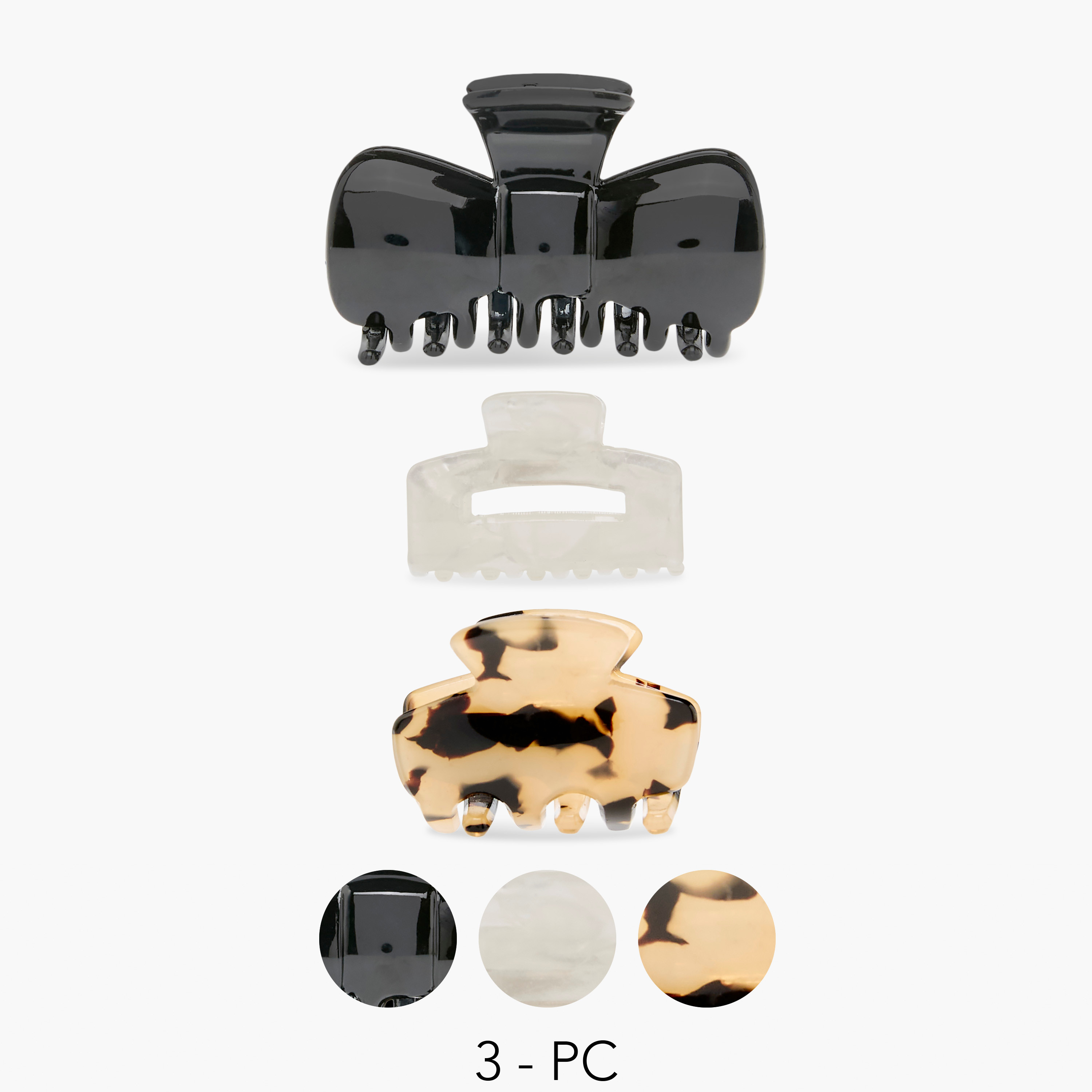 Assorted Hair Clamp - Set of 3-women-hairaccessories-clamps-image-1