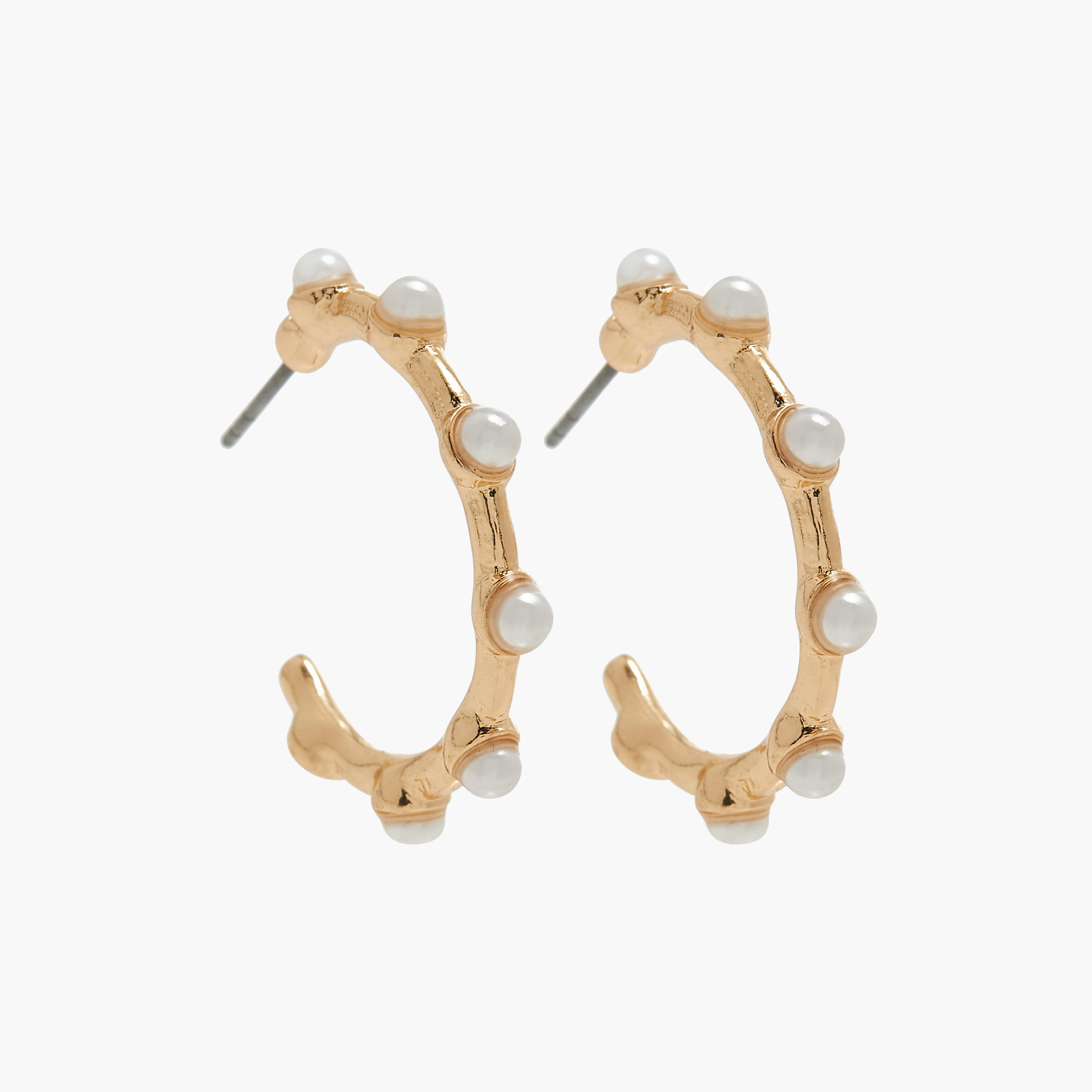 Pearl Embellished Hoop Earrings with Pushback Closure - Set of 3-women-watchesandjewellery-jewellery-earrings-image-2