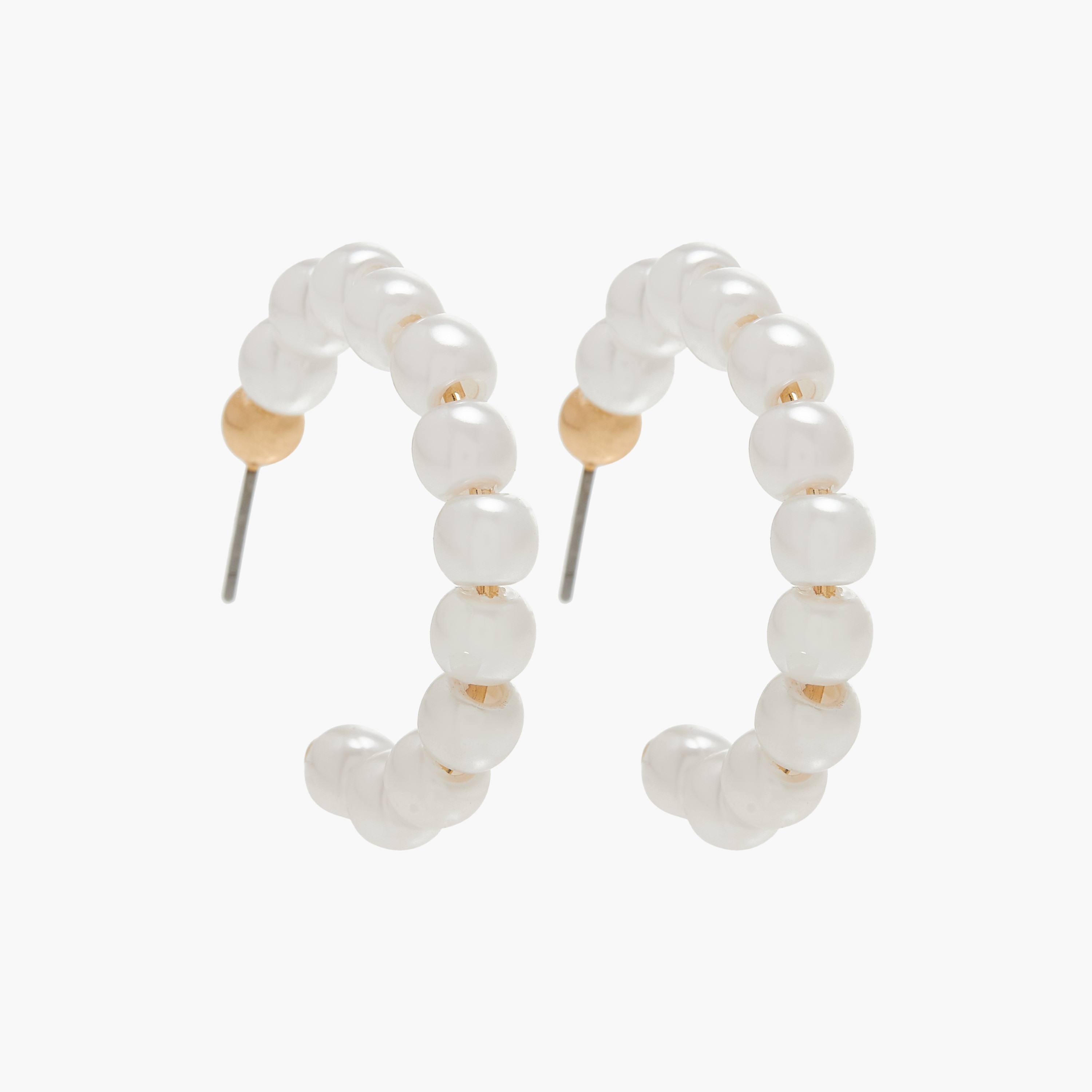 Pearl Embellished Hoop Earrings with Pushback Closure - Set of 3-women-watchesandjewellery-jewellery-earrings-image-4