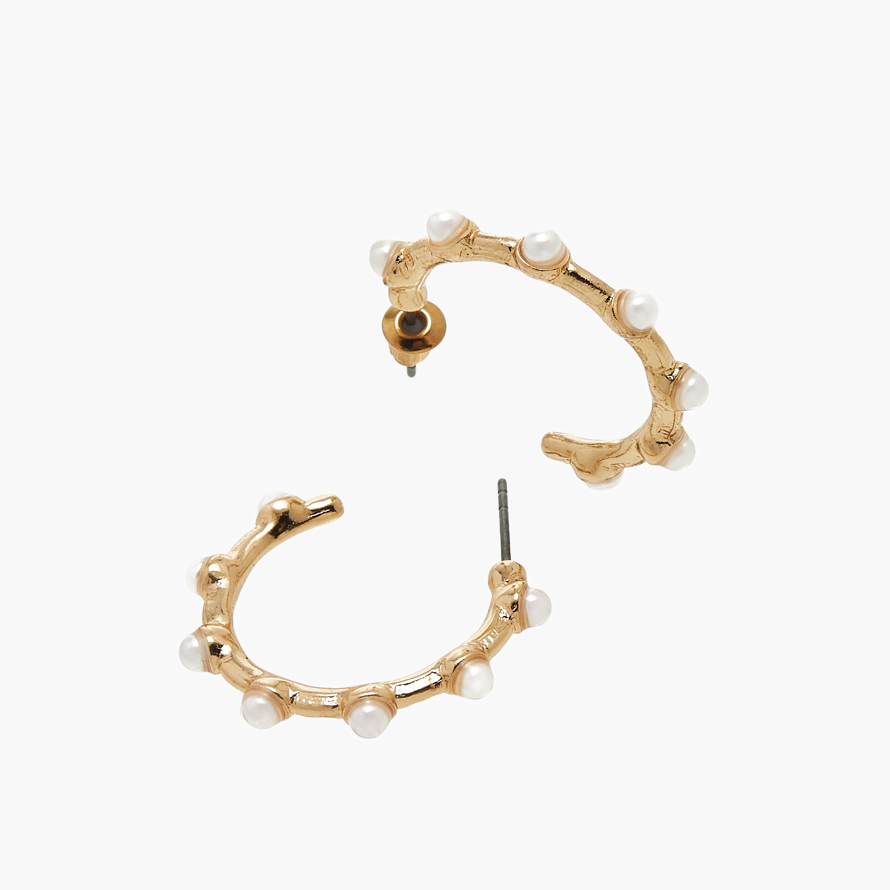 Pearl Embellished Hoop Earrings with Pushback Closure - Set of 3-women-watchesandjewellery-jewellery-earrings-image-5