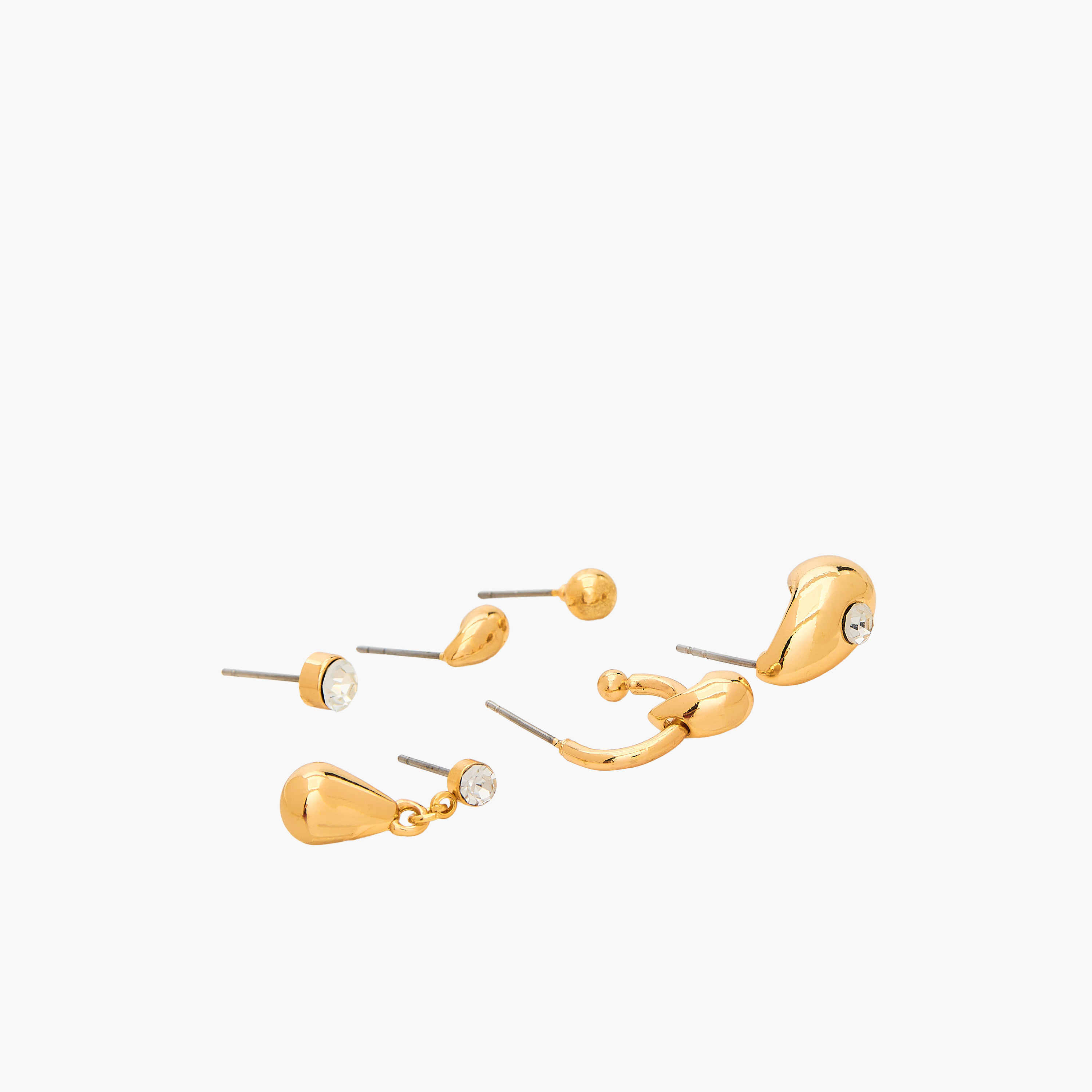 Embellished Earrings with Pushback Closure - Set of 6-women-watchesandjewellery-jewellery-earrings-image-3