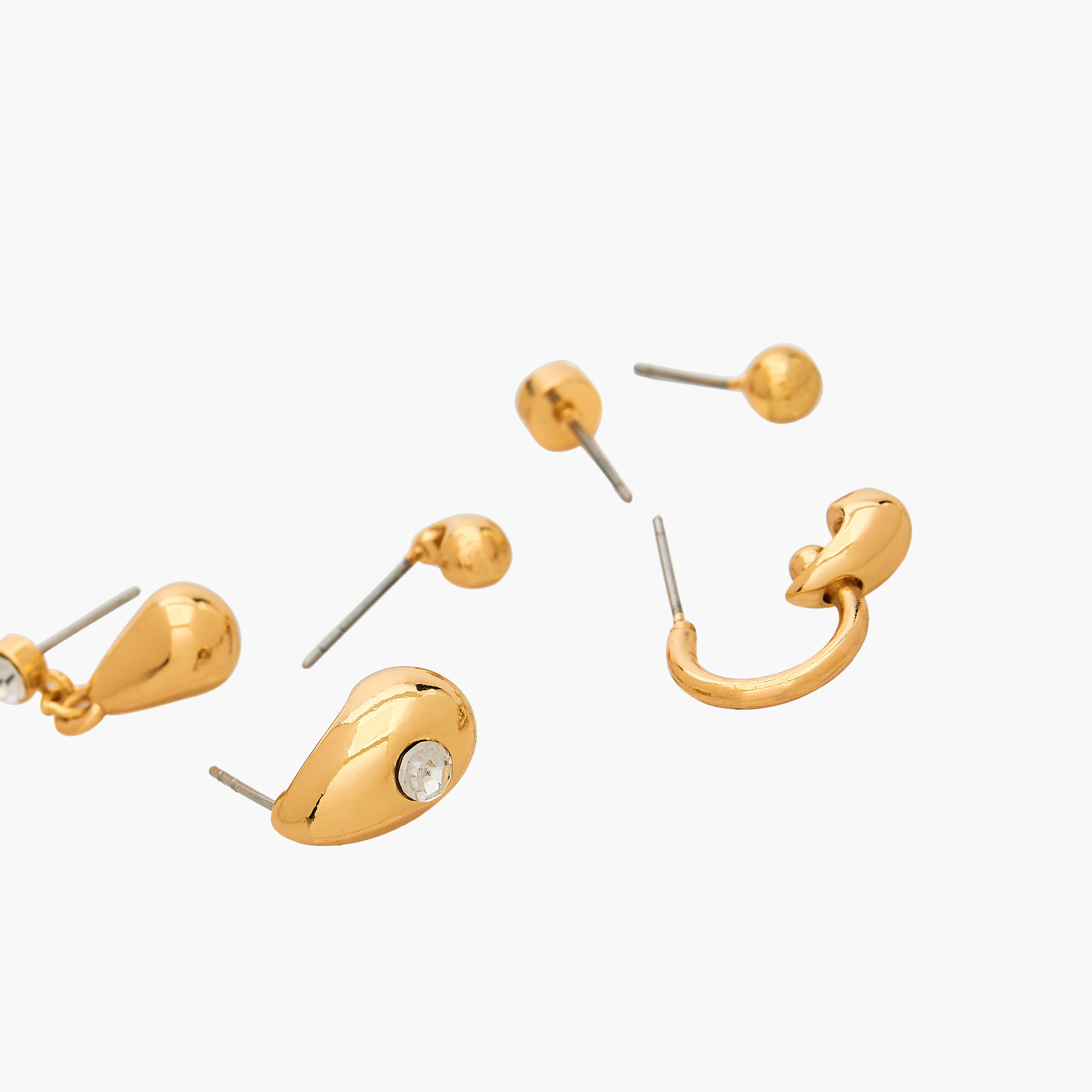 Embellished Earrings with Pushback Closure - Set of 6-women-watchesandjewellery-jewellery-earrings-image-4