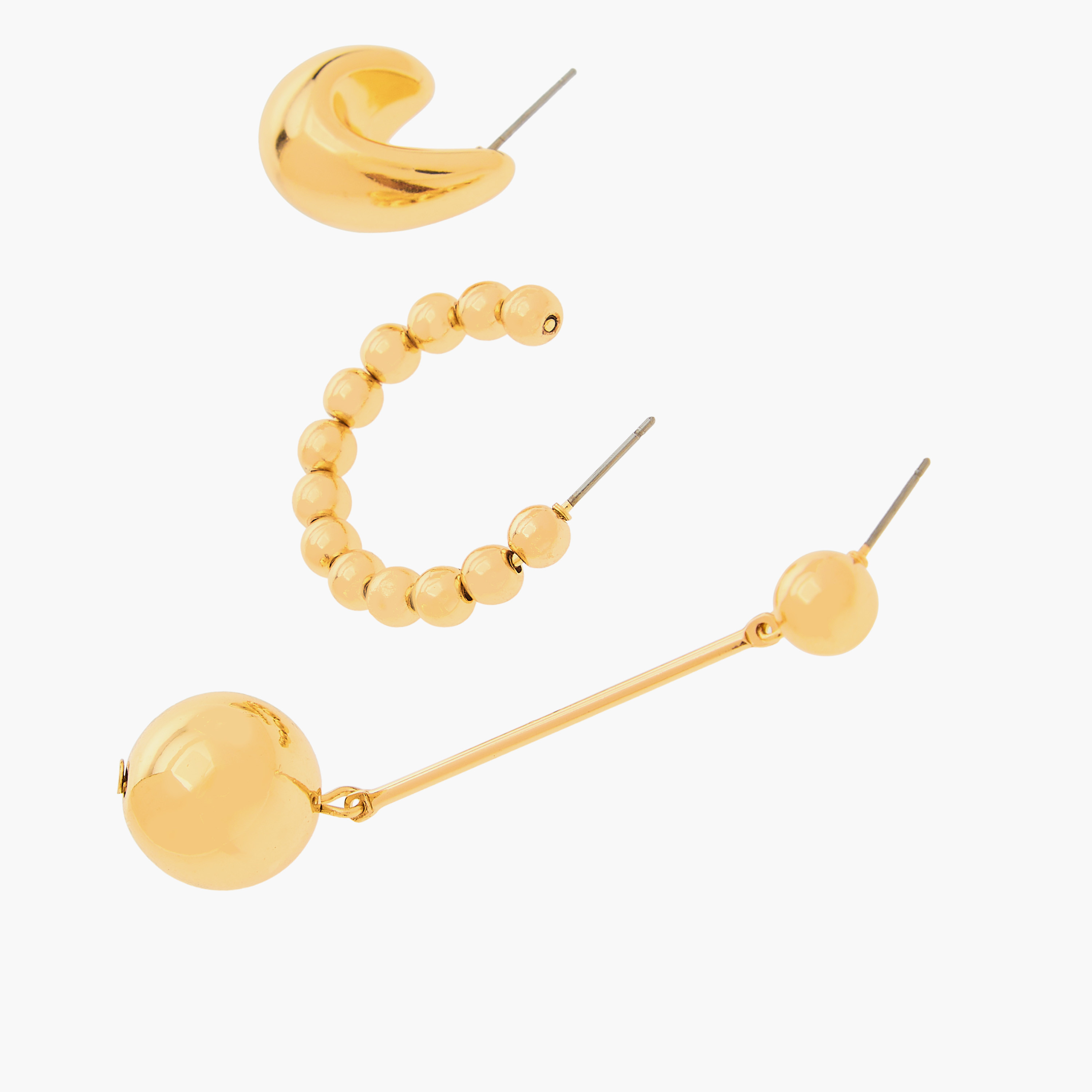 Assorted Earrings with Pushback Closure - Set of 3-women-watchesandjewellery-jewellery-earrings-image-6