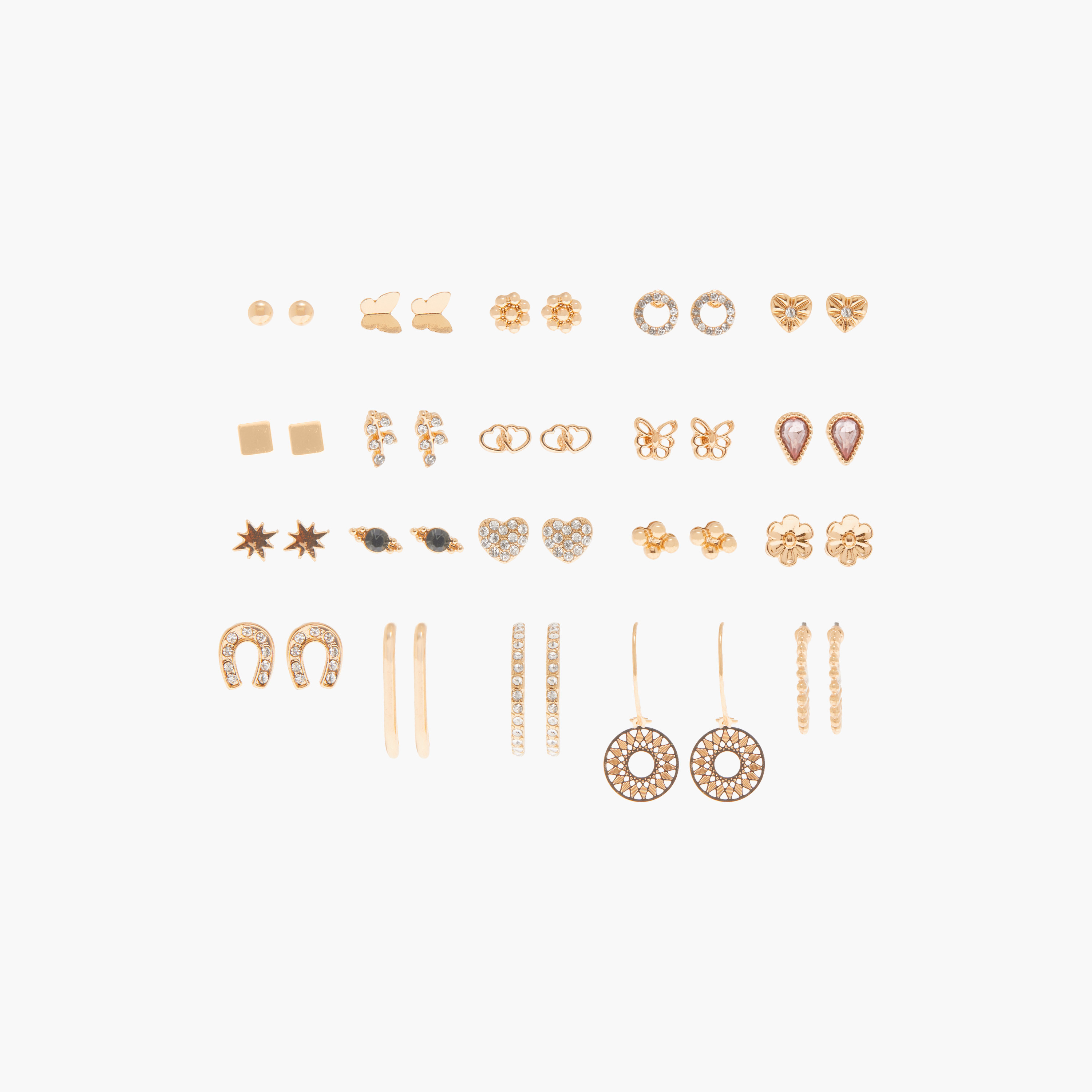 Assorted Earrings with Pushback Closure - Set of 20-women-watchesandjewellery-jewellery-earrings-image-1