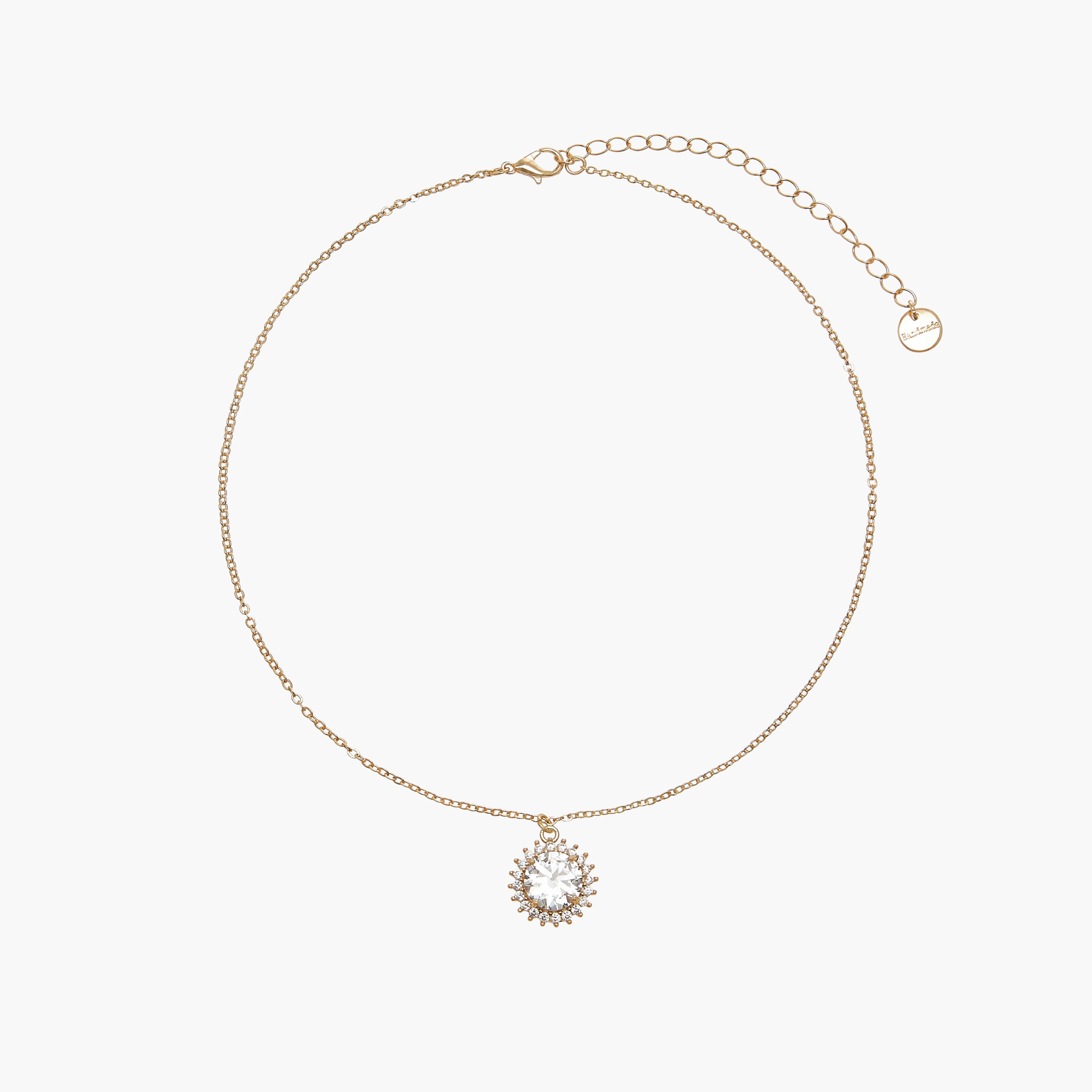 Cubic Zirconia Embellished Necklace and Earrings Set-women-watchesandjewellery-jewellery-jewellerysets-image-1