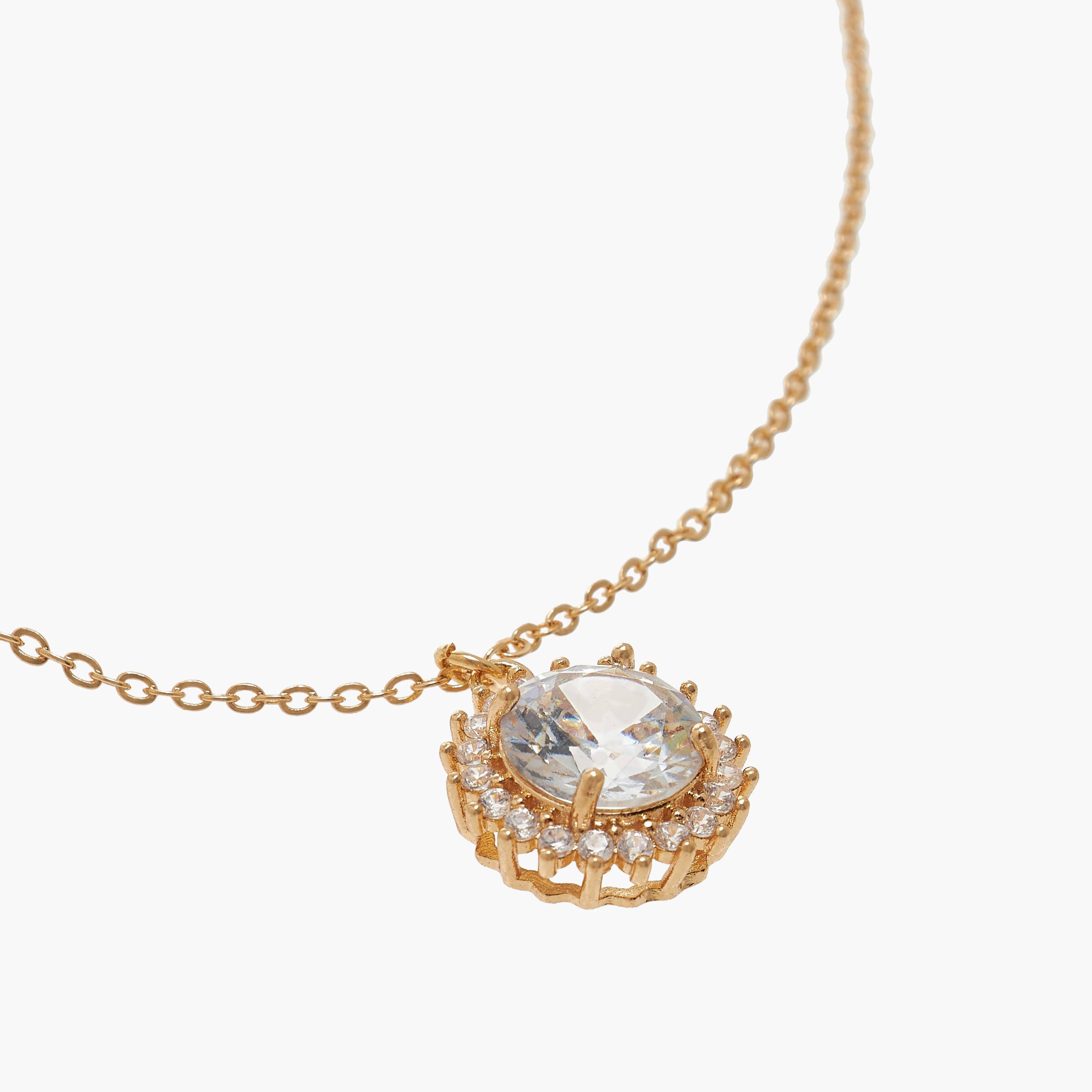 Cubic Zirconia Embellished Necklace and Earrings Set-women-watchesandjewellery-jewellery-jewellerysets-image-3