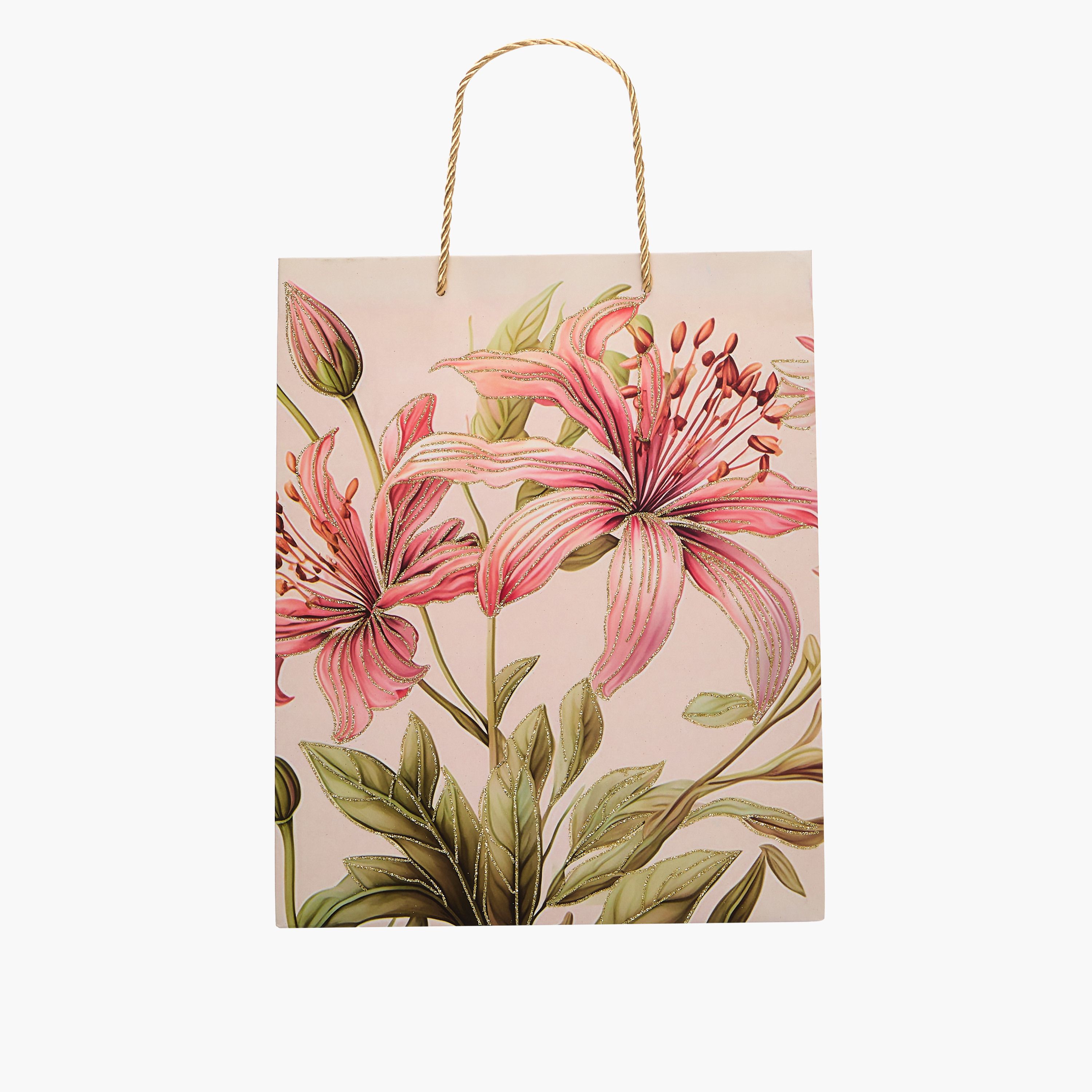 Floral Print Gift Bag with Handle-household-giftingaccessories-giftings-image-1