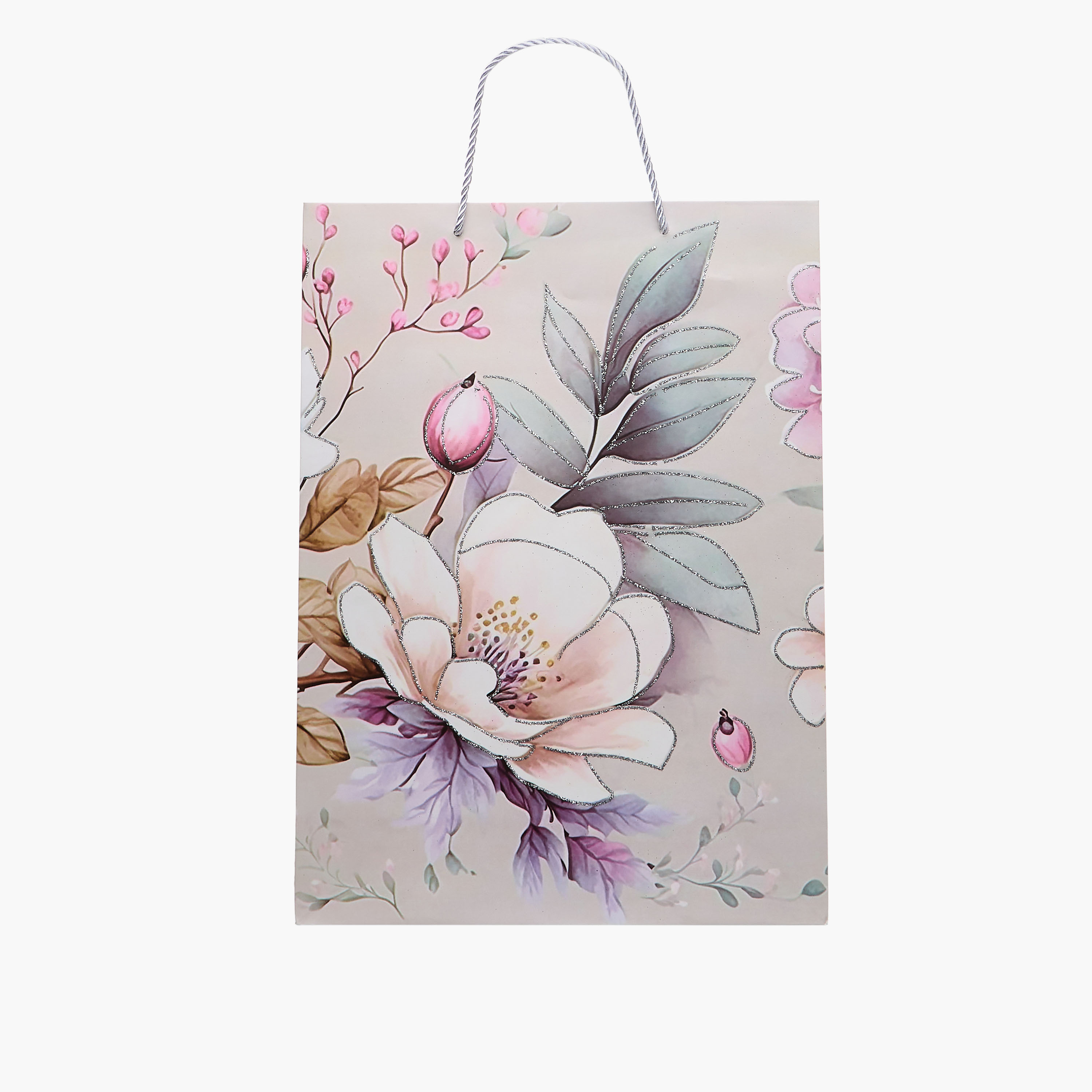 Floral Print Gift Bag with Handle-household-giftingaccessories-giftings-image-1