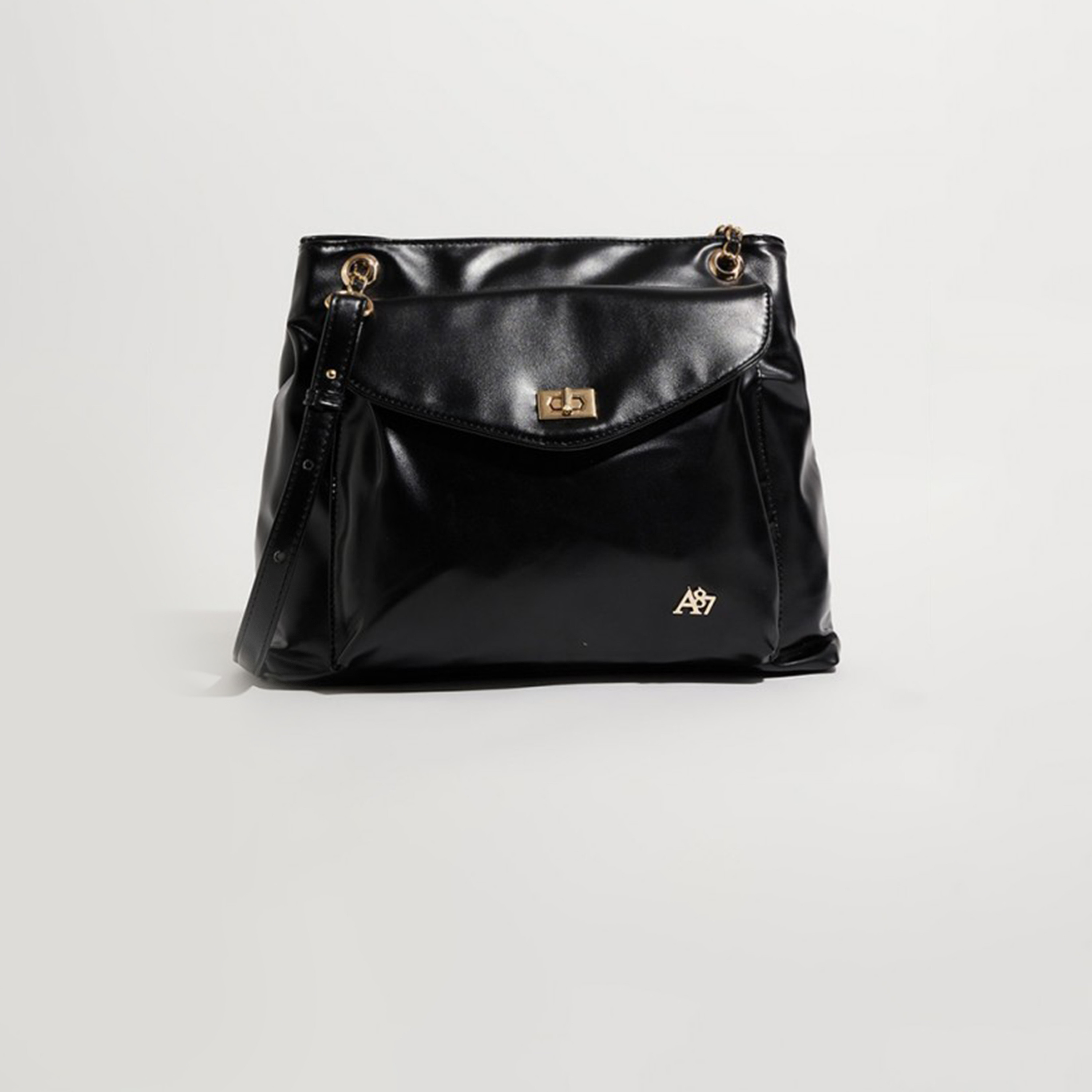 Aeropostale Aero Textured Shoulder Bag with Zipper and Adjustable Strap-women-bagsandwallets-handbags-image-1