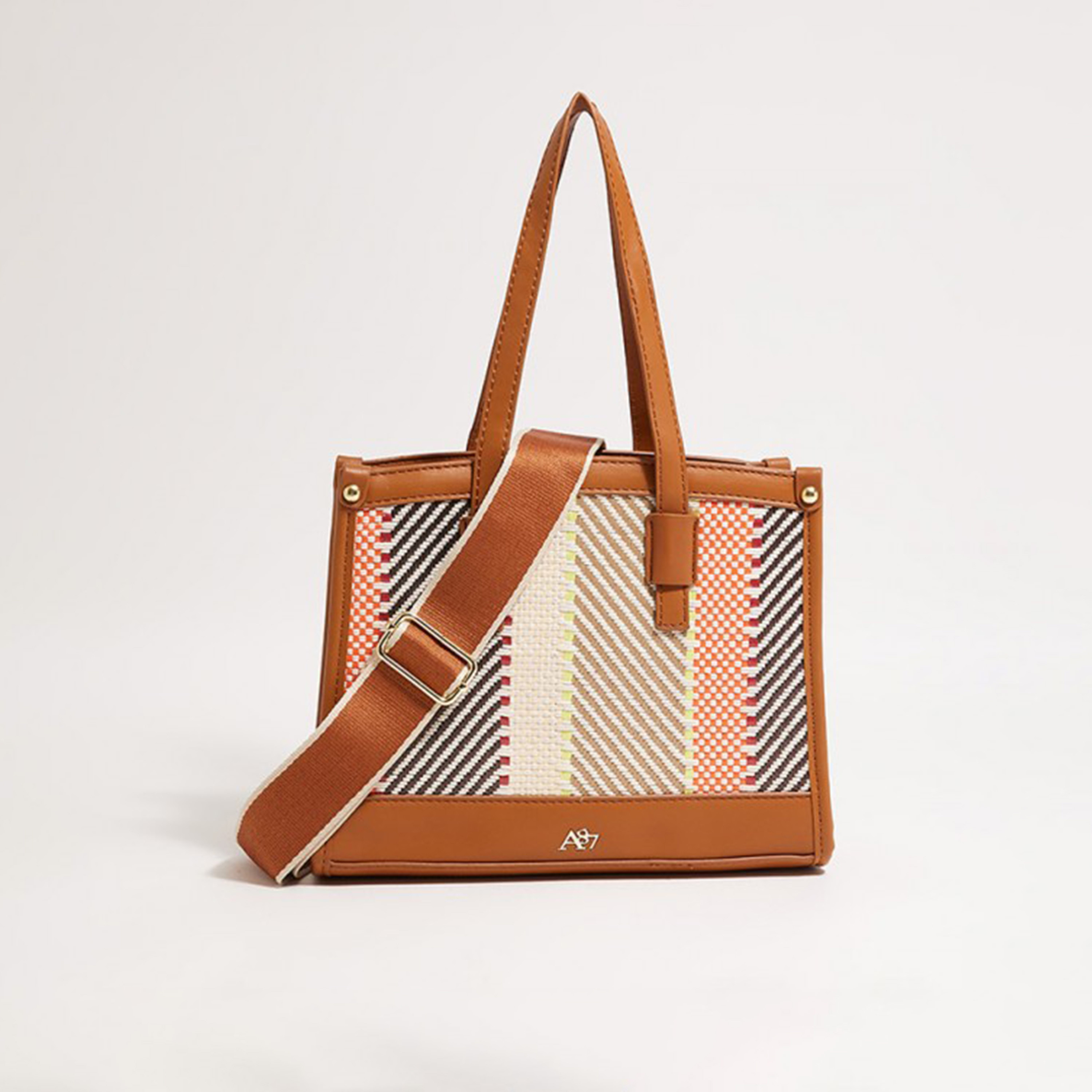 Aeropostale Aero Textured Satchel Bag with Zipper and Detachable strap-women-bagsandwallets-handbags-image-1
