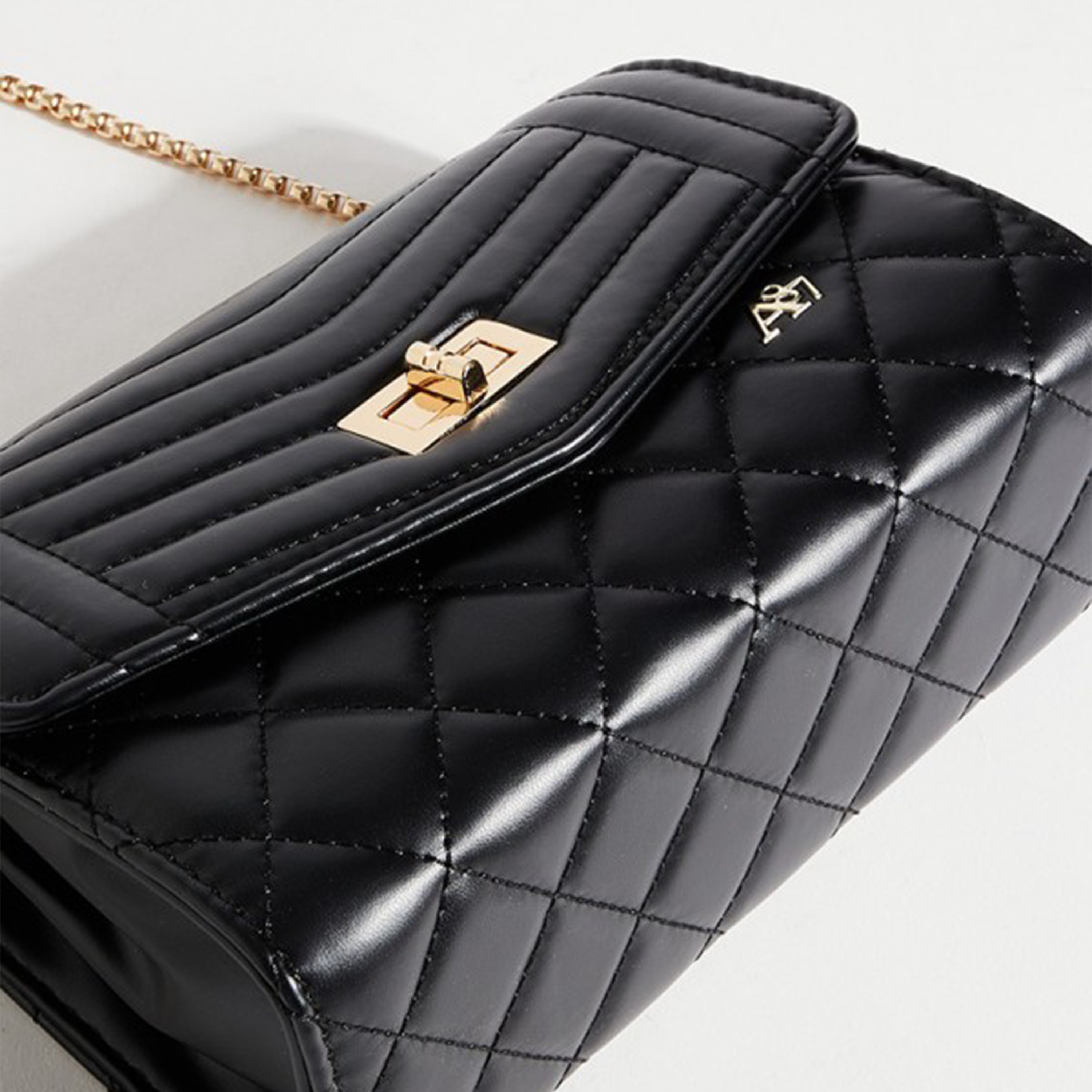 Aeropostale Aero Quilted Shoulder Bag with Twist Lock-women-bagsandwallets-handbags-image-3