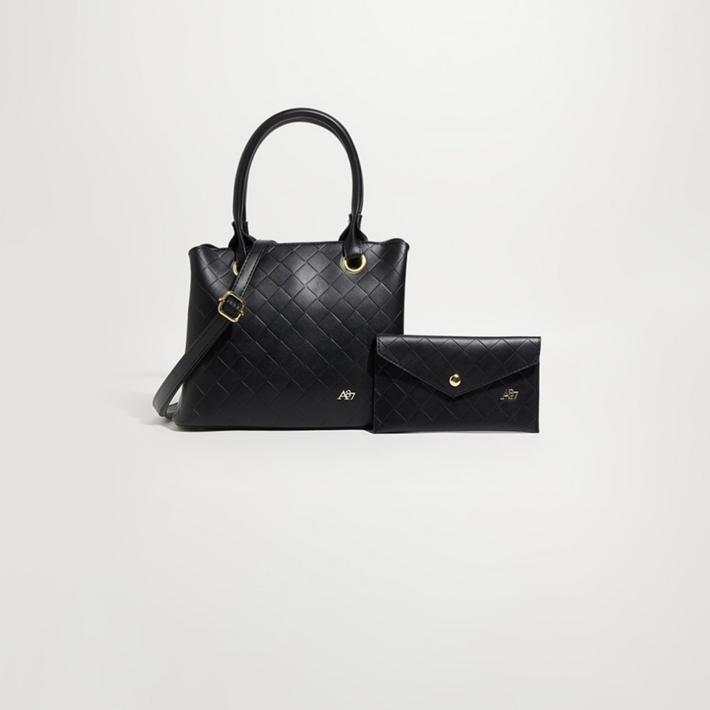 Aeropostale Aero Textured Satchel Bag with Zipper and Detachable strap-women-bagsandwallets-handbags-image-1