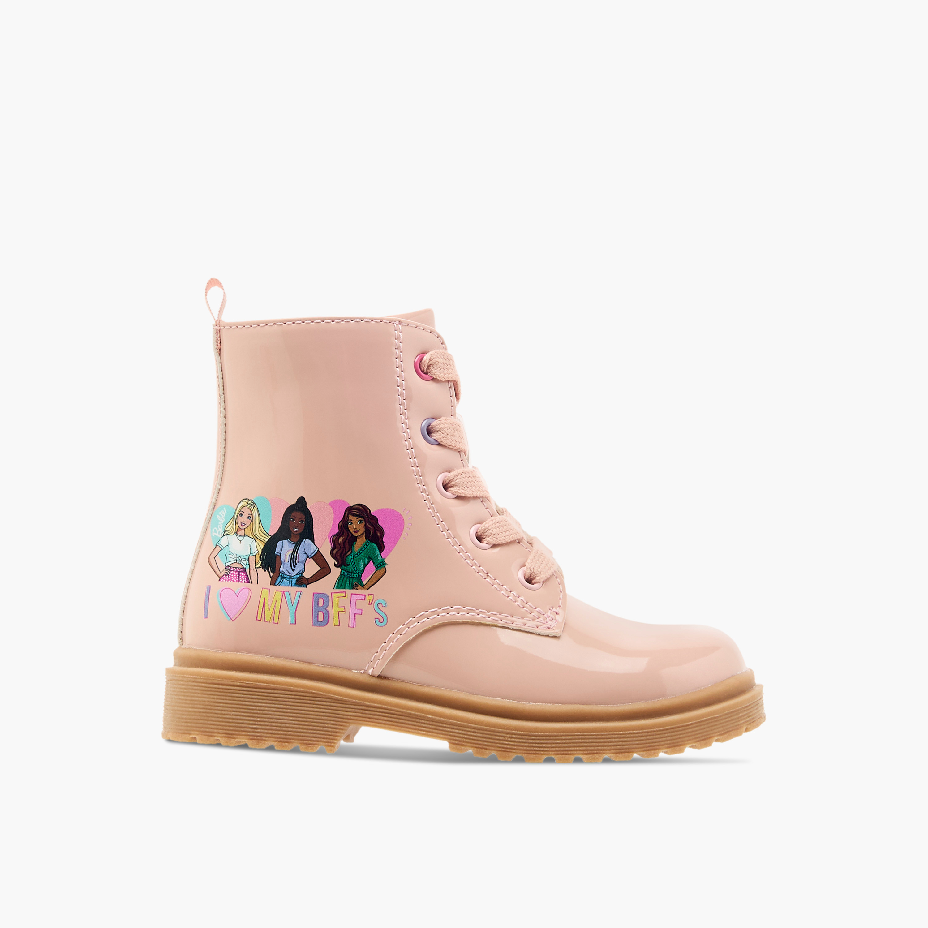 بوت بطول الكاحل ورباط إغلاق وطبعات باربي-girls-shoes-boots-image-3