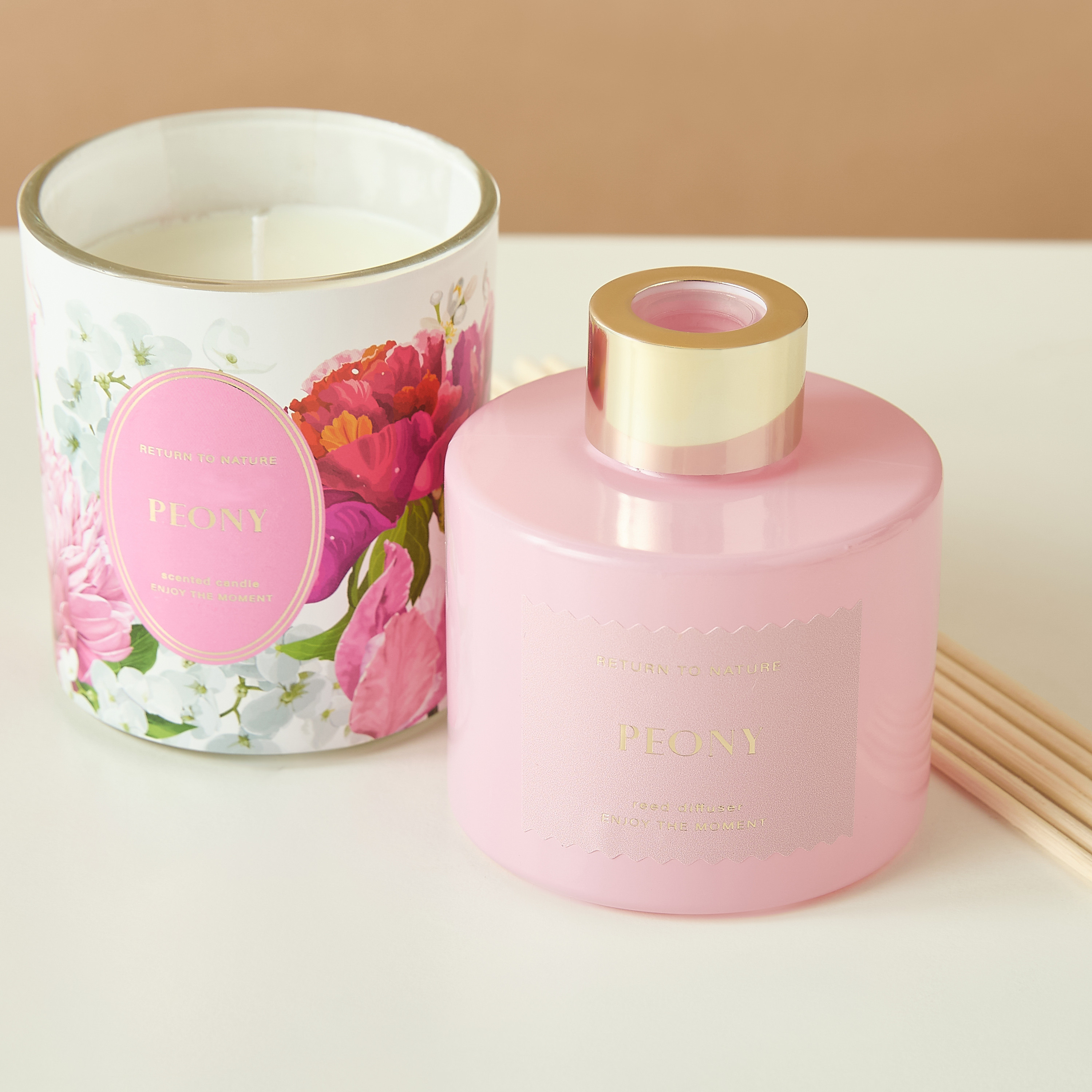 مجموعة هدايا شموع وموزع عطور أعواد 3 قطع برائحة الفاوانيا من فلورال فانتازي-household-homefragrance-fragrancegiftset-image-7