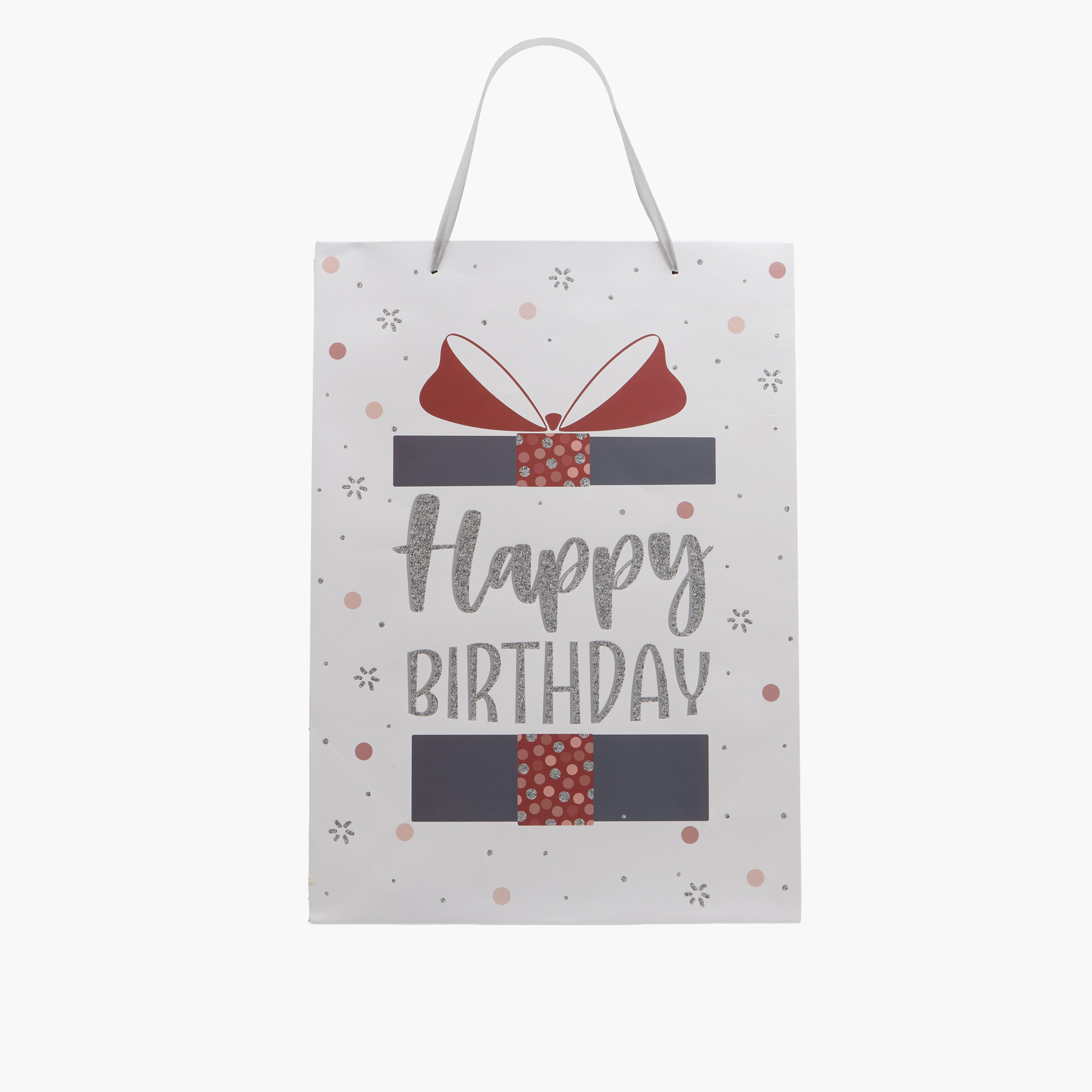 شنطة هدايا ورقية بتصميم هابي بيرثداي - 30x12x42 سم-household-giftingaccessories-giftings-image-1