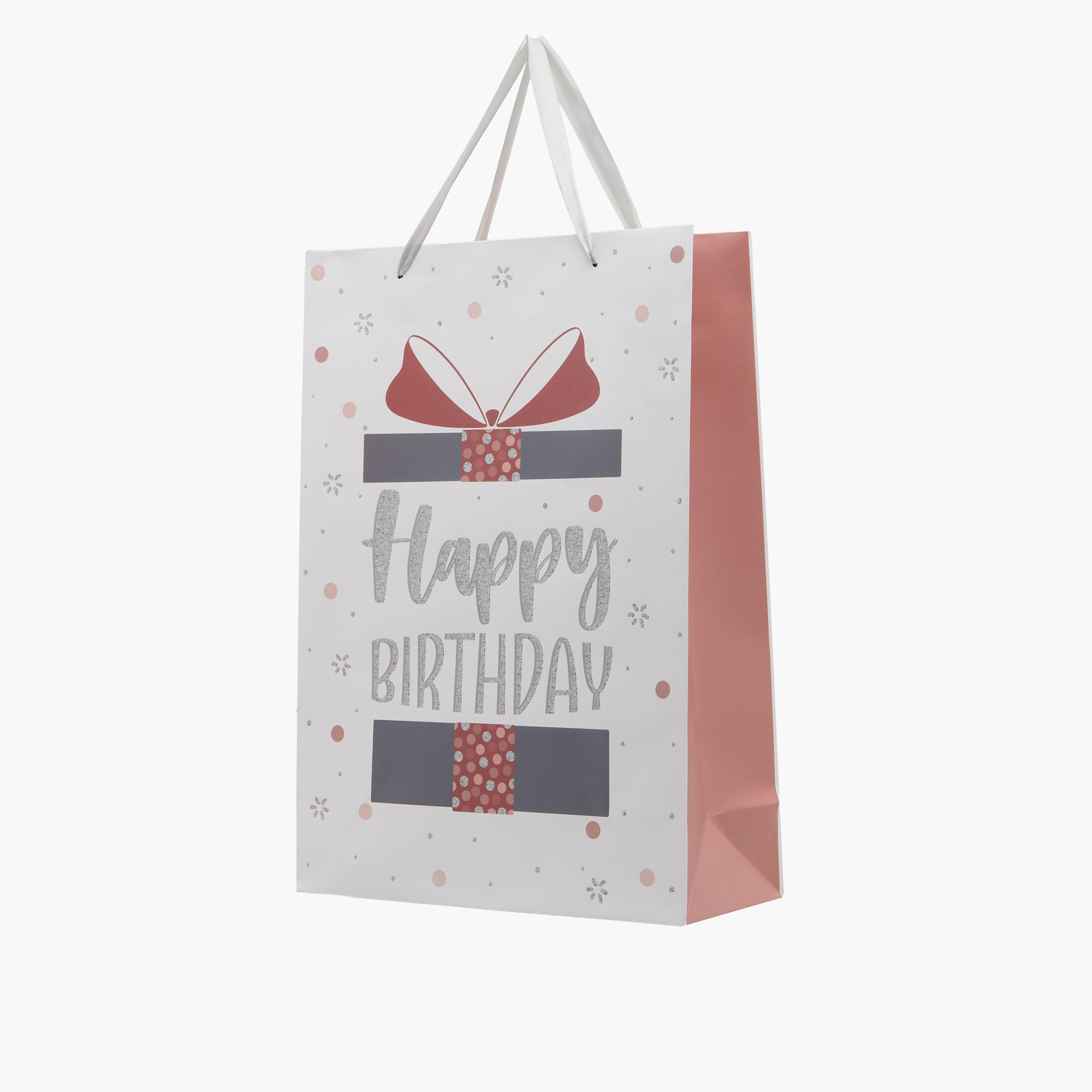 شنطة هدايا ورقية بتصميم هابي بيرثداي - 30x12x42 سم-household-giftingaccessories-giftings-image-2